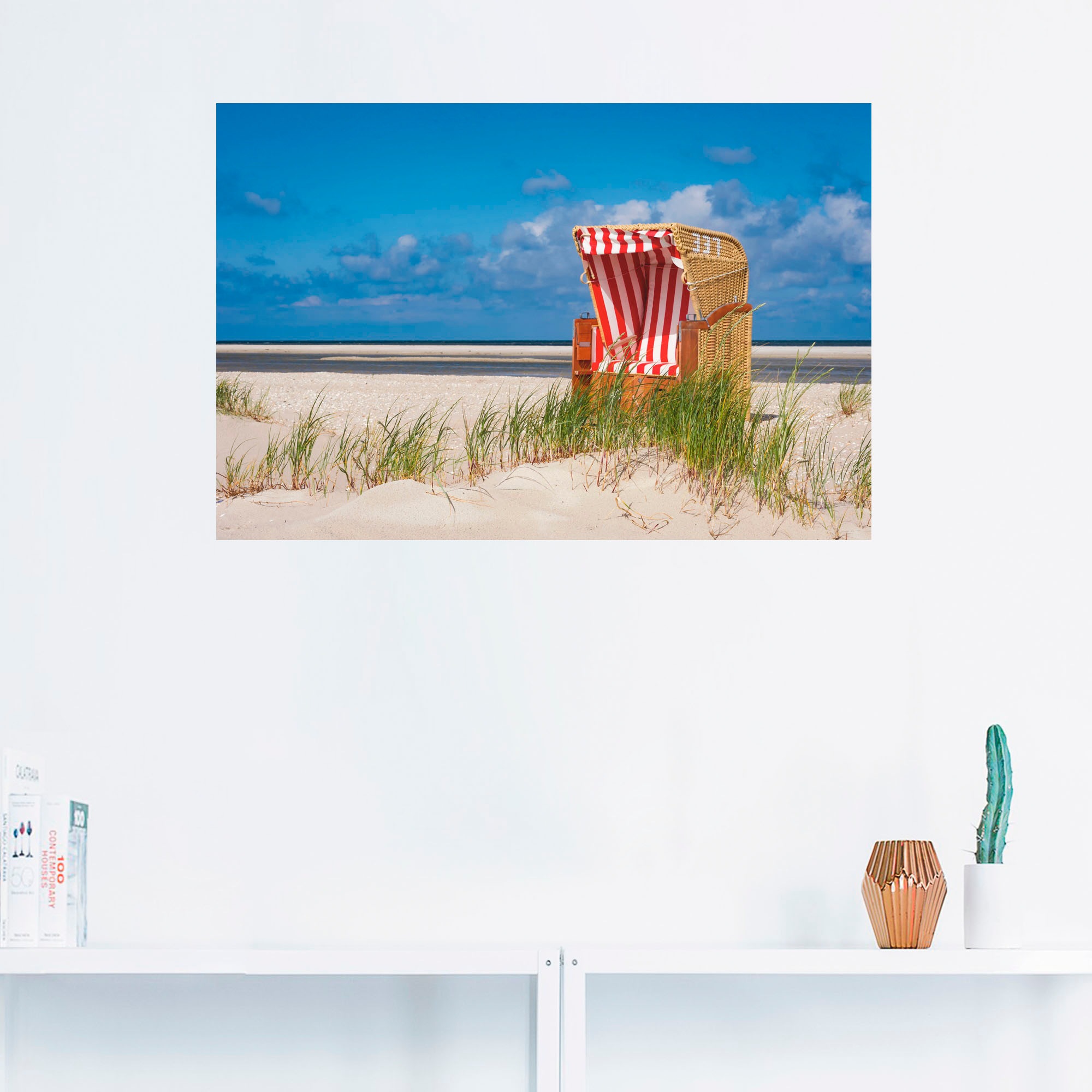 Artland Wandbild "Strandkorb 337", Strand, (1 St.), als Leinwandbild, Wanda günstig online kaufen