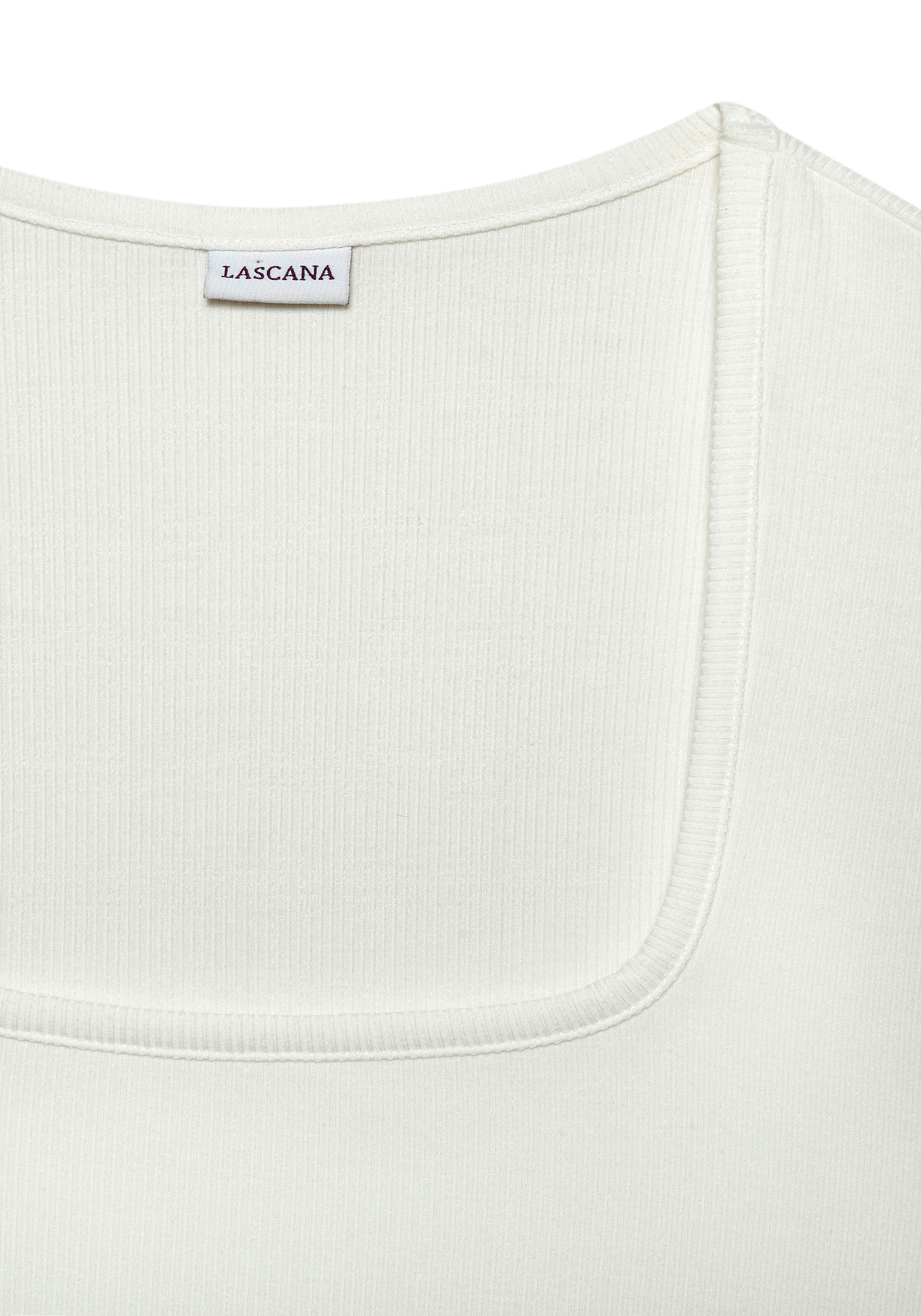 LASCANA Ripptanktop, mit Karree-Ausschnitt, elastisches Damentop, Basic, elegant