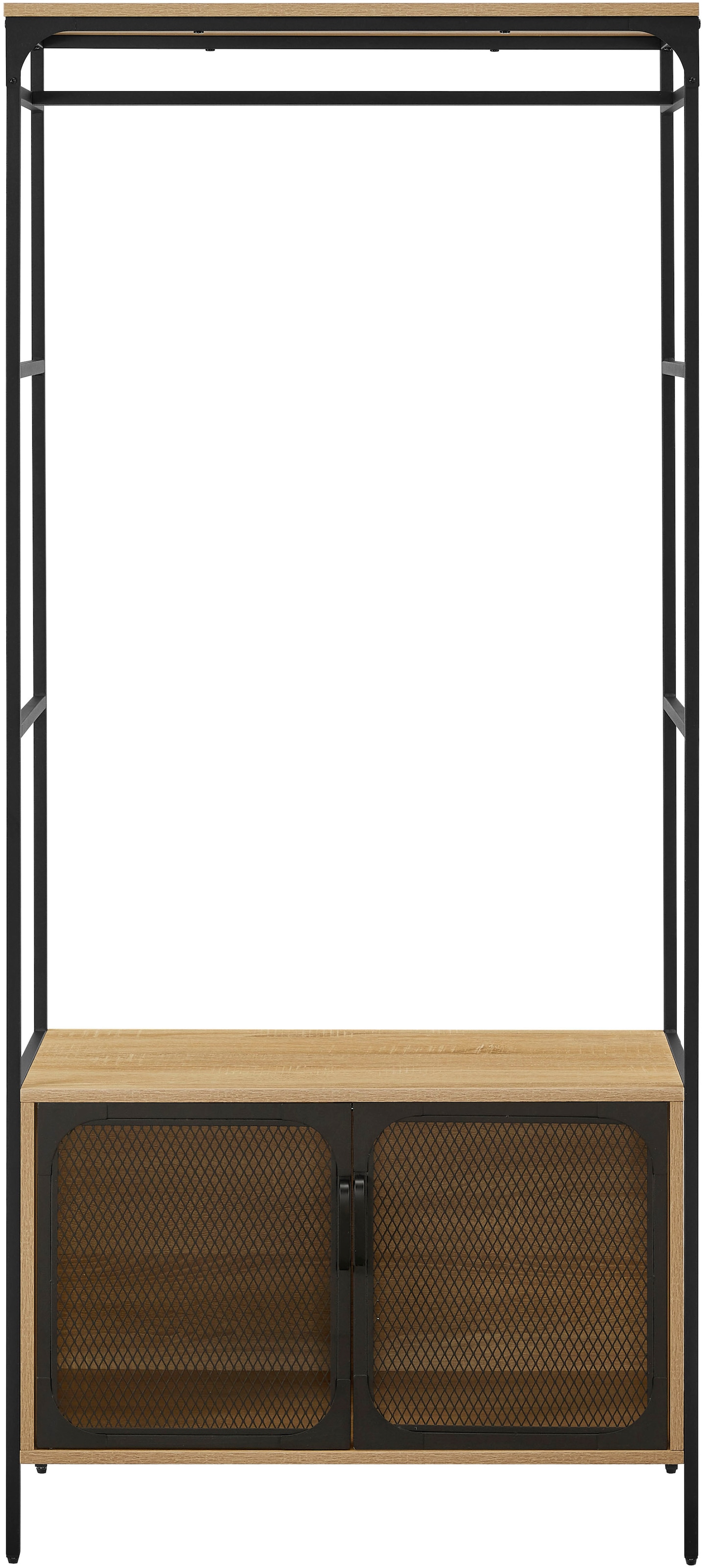 OTTO home Regal »Amance« robust, natürliche Materialien, Metallgestell, Höhe 177 cm