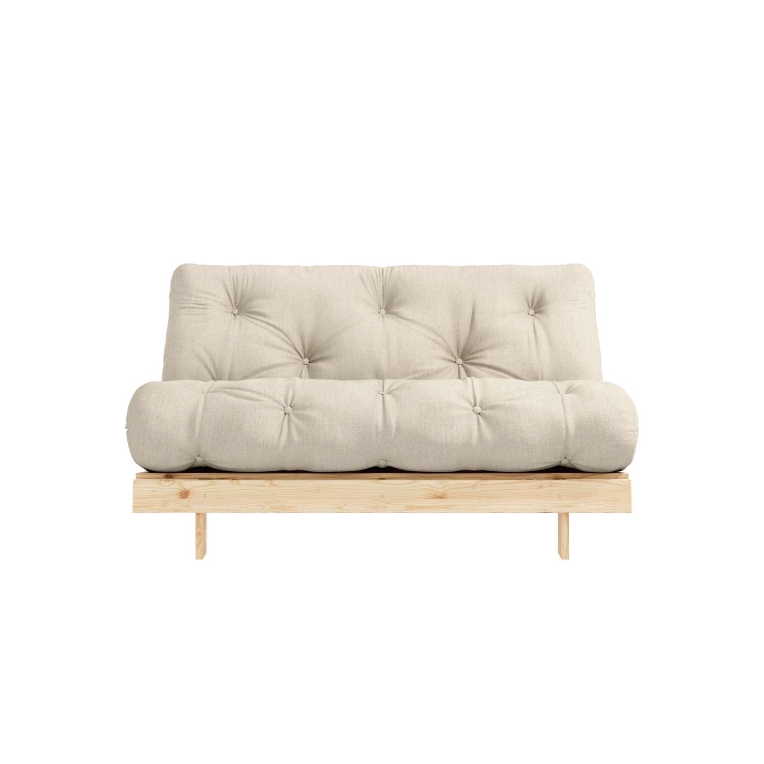 Karup Design Daybett "Roots Sofa Bed, Schlafsofa, Bettfunktion, FSC-Massivholz" Inkl. Futonmatratze, Made in Europe, langlebig, B: 140 oder 160 cm