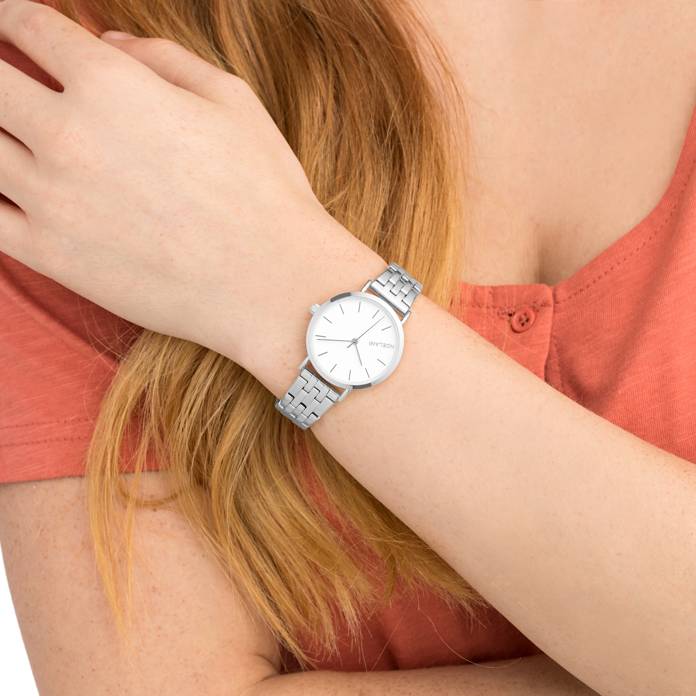 Noelani Quarzuhr, Armbanduhr, Damenuhr, Edelstahlarmband, analog
