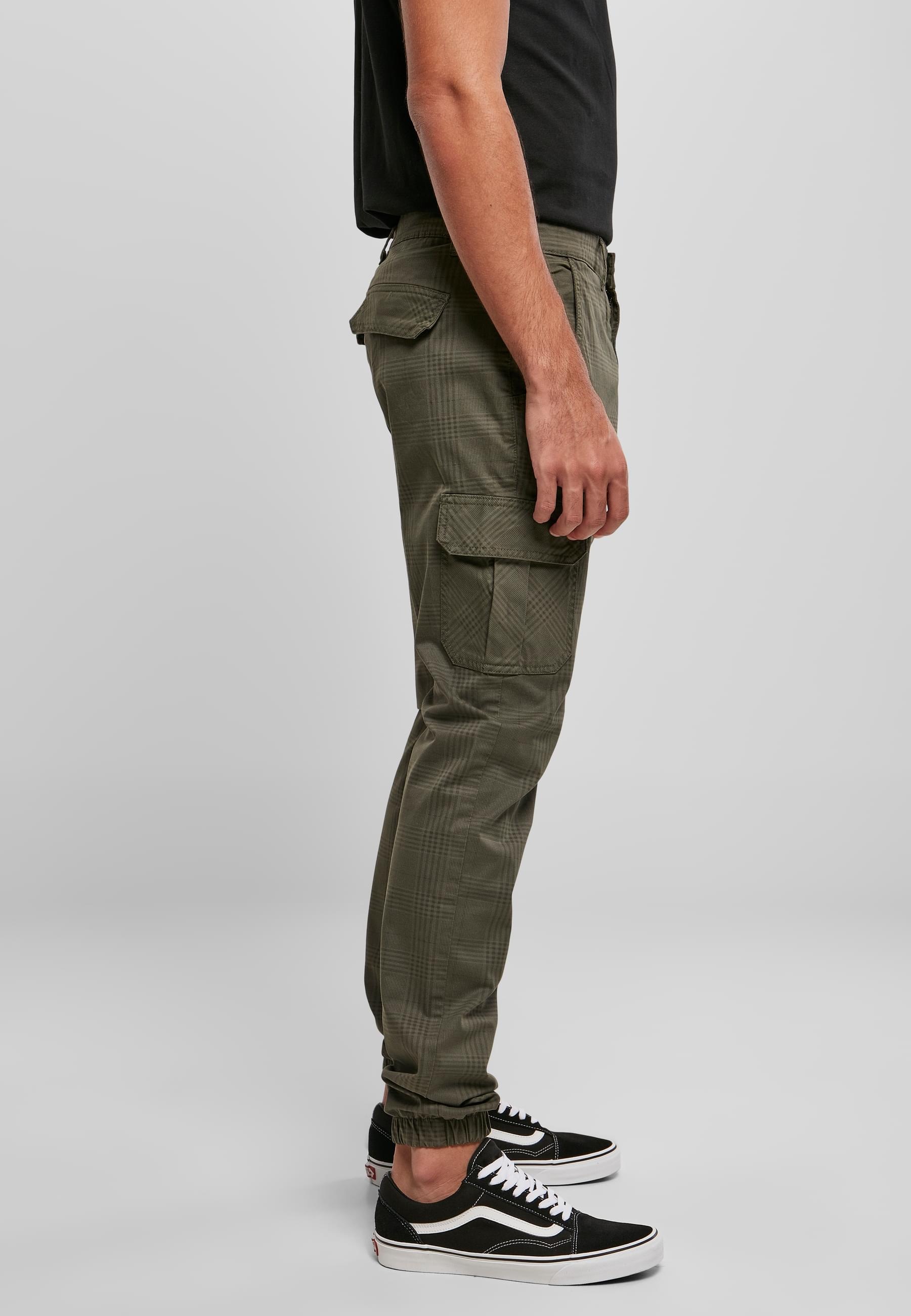 URBAN CLASSICS Cargohose »Urban Classics Herren AOP Glencheck Cargo Jog Pants«, (1 tlg.)