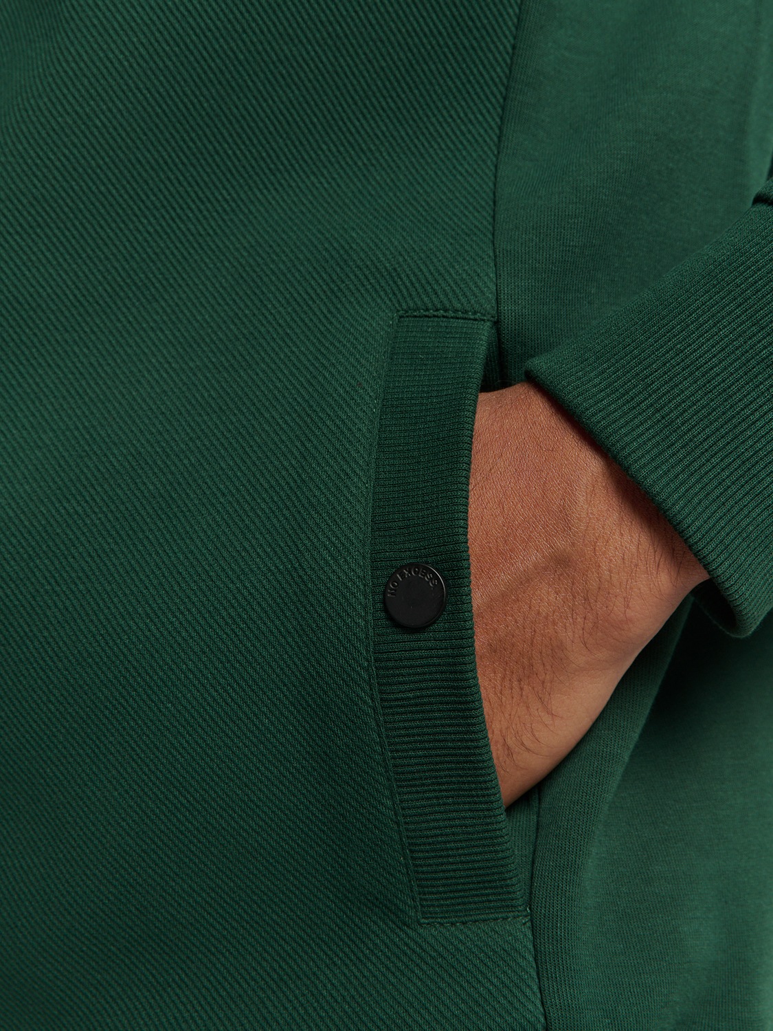 NO EXCESS Sweater »No Excess Weste mit Twill-Jacquard und Reißverschluss«