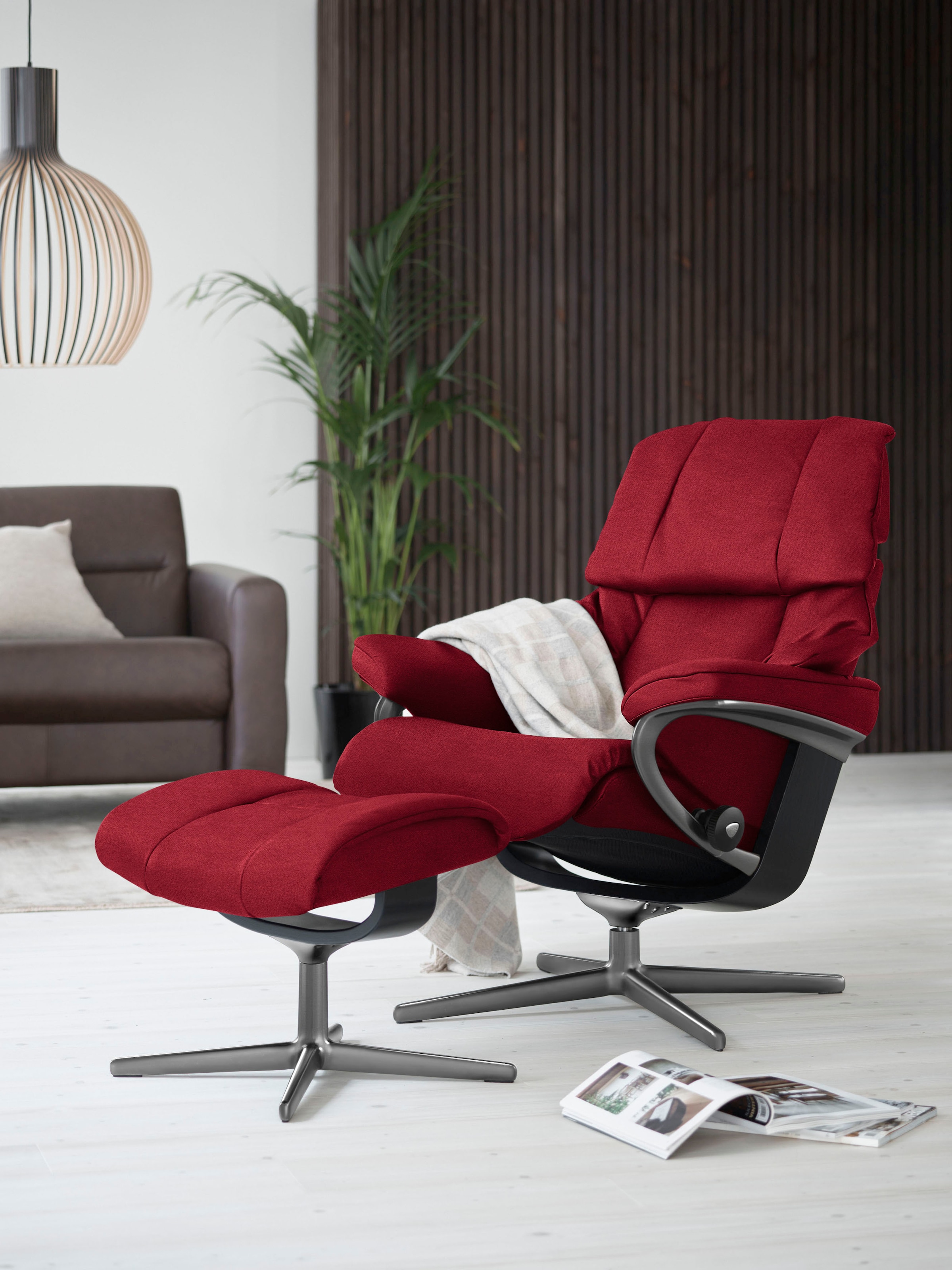 Stressless® Fußhocker »Reno«, mit Cross Base, Größe S, M & L, Holzakzent Schwarz