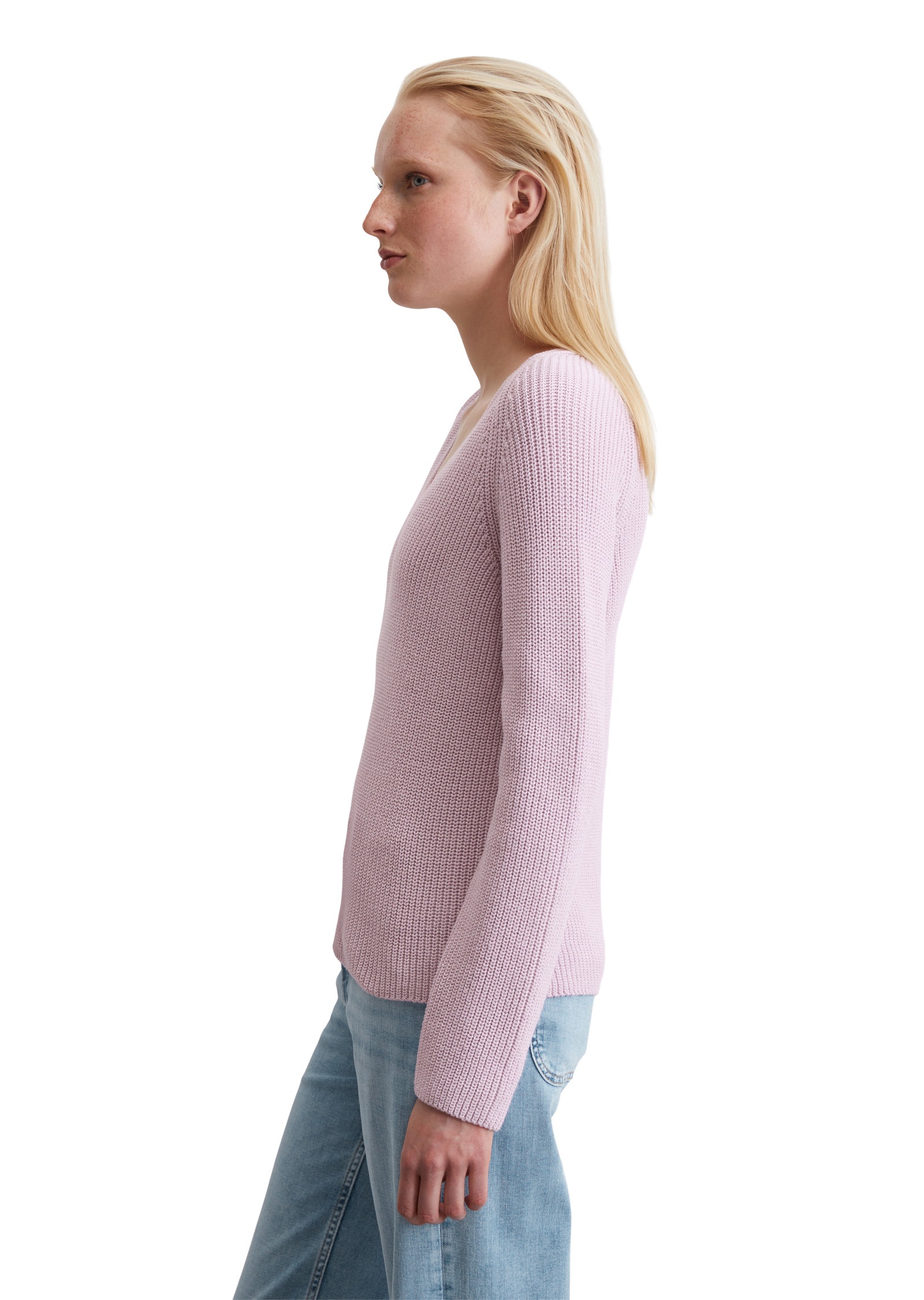 Marc O'Polo V-Ausschnitt-Pullover »aus softem Baumwoll-Garn«