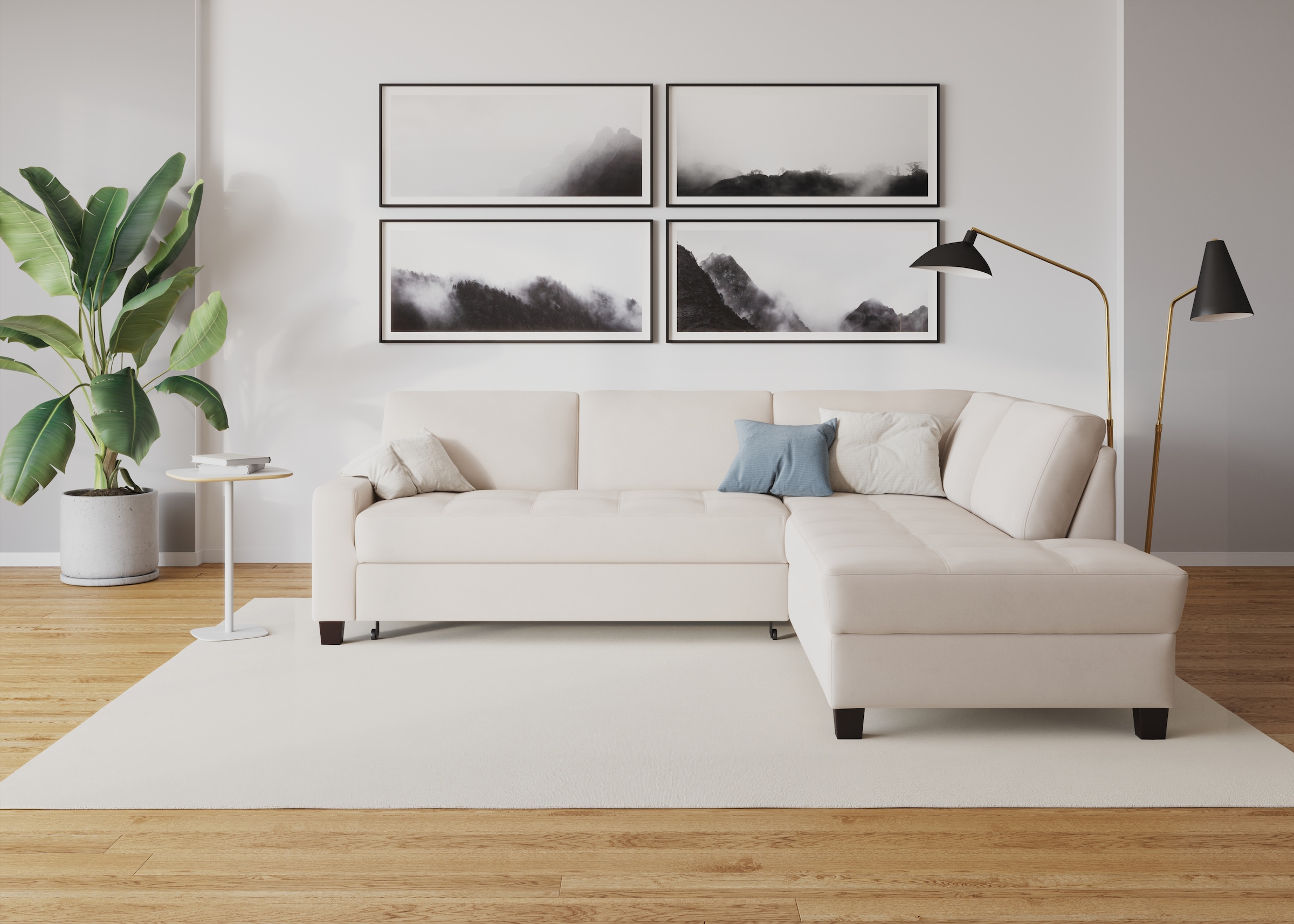 DOMO collection Ecksofa "Florentina zeitlos und elegant, Sitznähte als Desi günstig online kaufen