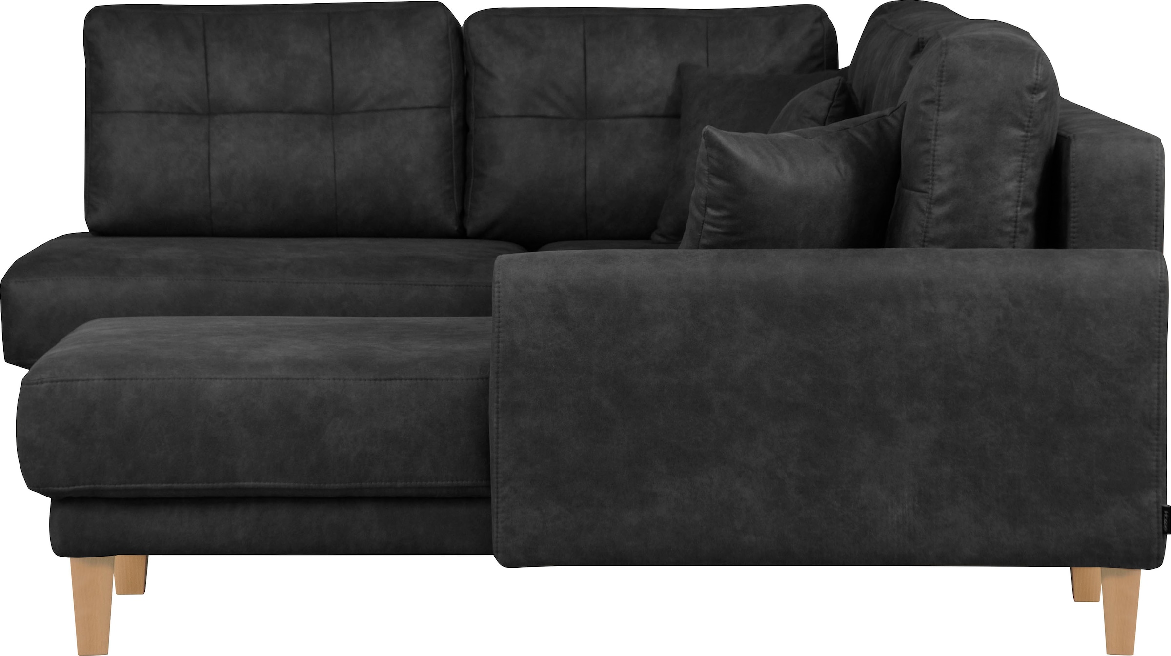 Home affaire Wohnlandschaft »TRIPLO U-Form wahlweise mit Schlaffunktion, B/T/H: 310/192/90 cm«, Schlafsofa, auch mit Bettkasten, Steppung im Rückenkissen