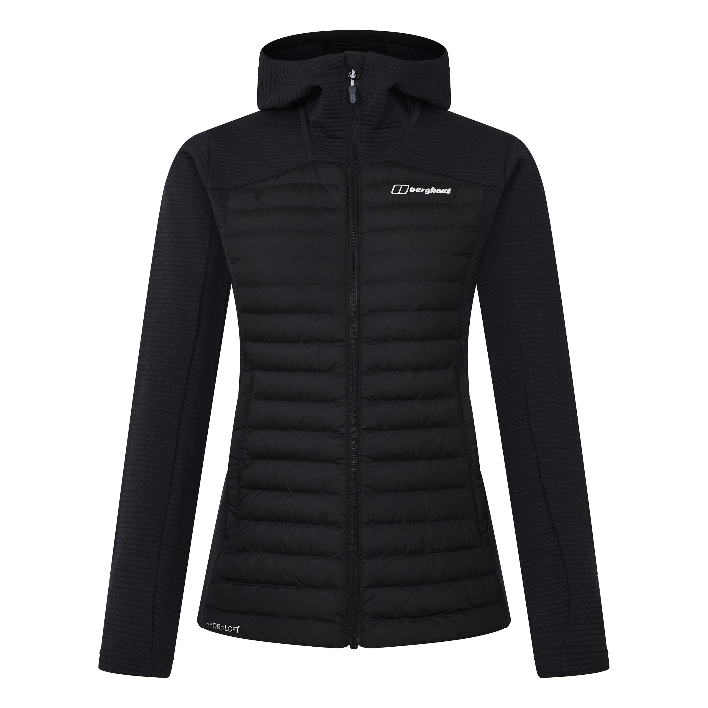 Berghaus Hybridjacke »NULA HYBRID JACKET« mit Kapuze Hydroloft® Isolierung, Strickfleece-Einsätze, leicht verstaubar