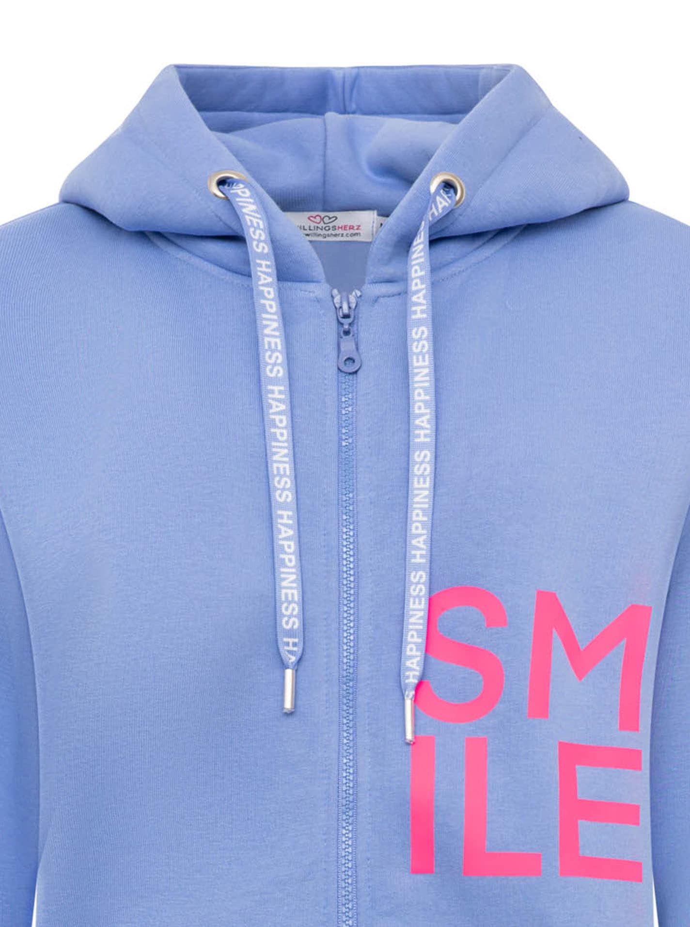 Zwillingsherz Kapuzensweatjacke »"Alissa"« mit SMILE, gesticktem Herz am Arm und Reißverschluss