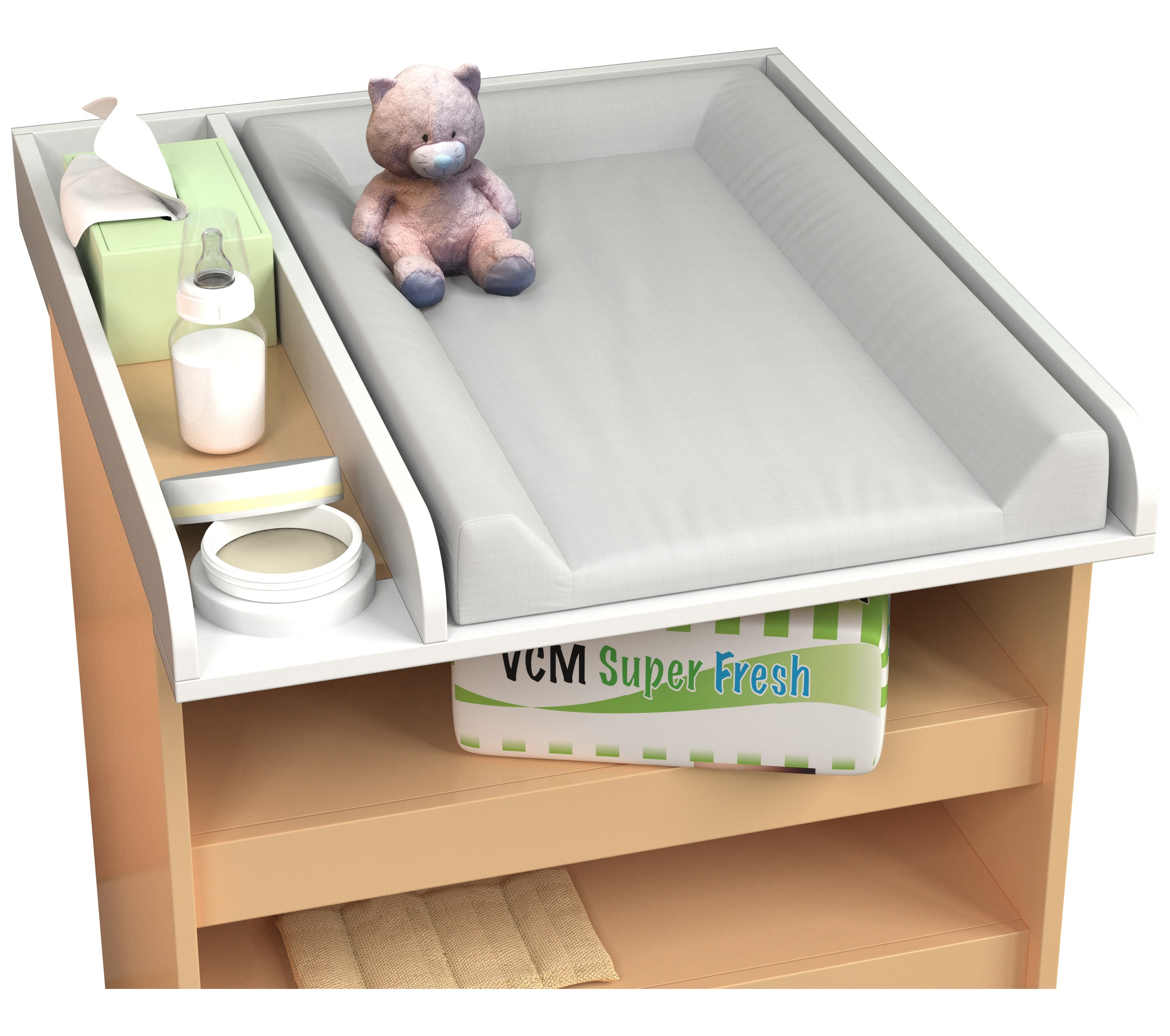 Wickelaufsatz VCMweiß, Schränke, "Wickelaufsatz Wickeltisch Wickelauflage Malira M"