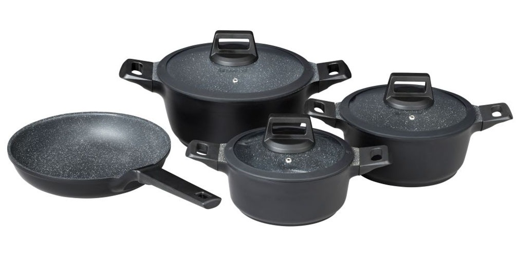 Mulex Topf-Set "MALAGA, aus hochwertigem Aluguss" Set, Kochtopfset inkl. Br günstig online kaufen