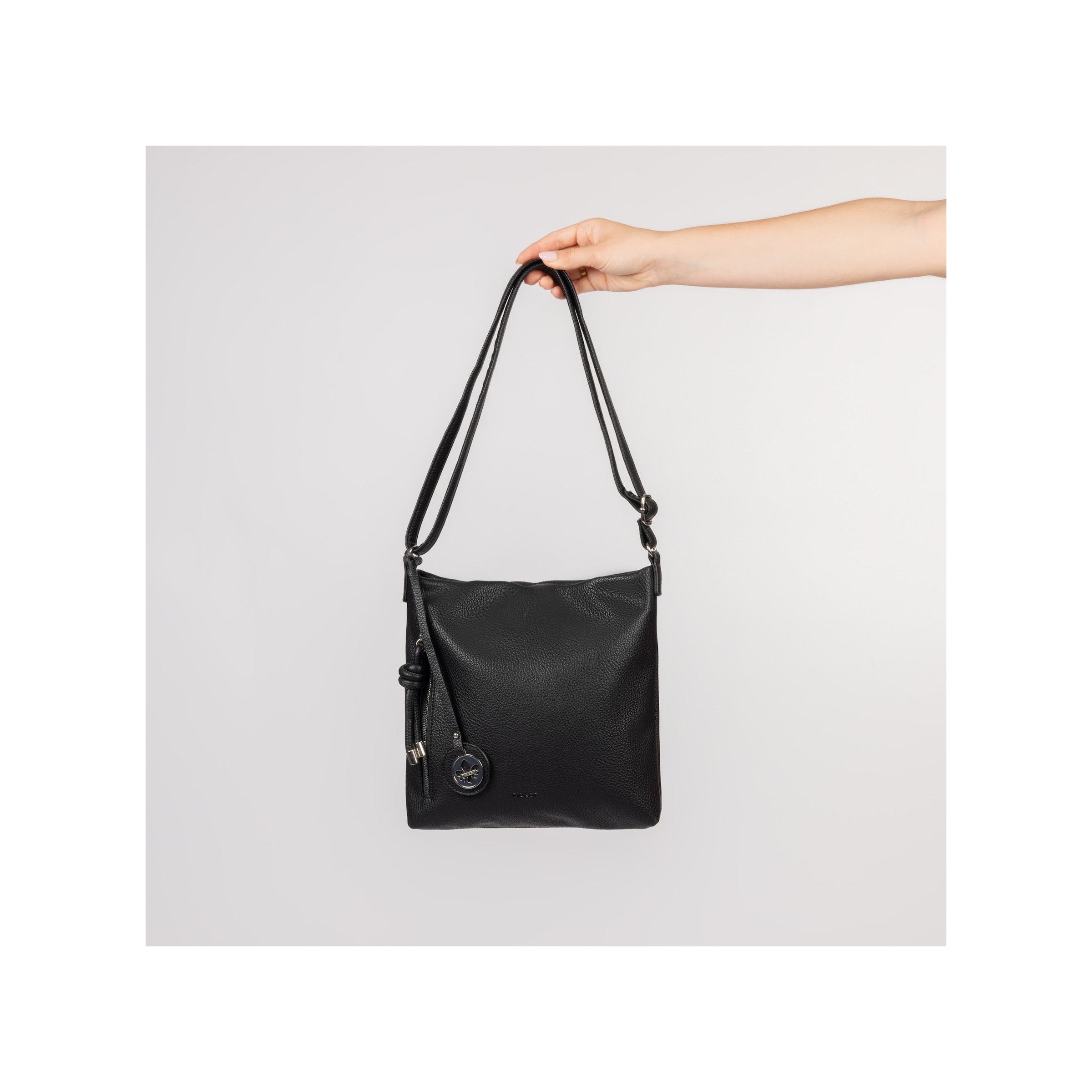 Rieker Umhängetasche Schultertasche, Damen Handtasche mit Außenfächer