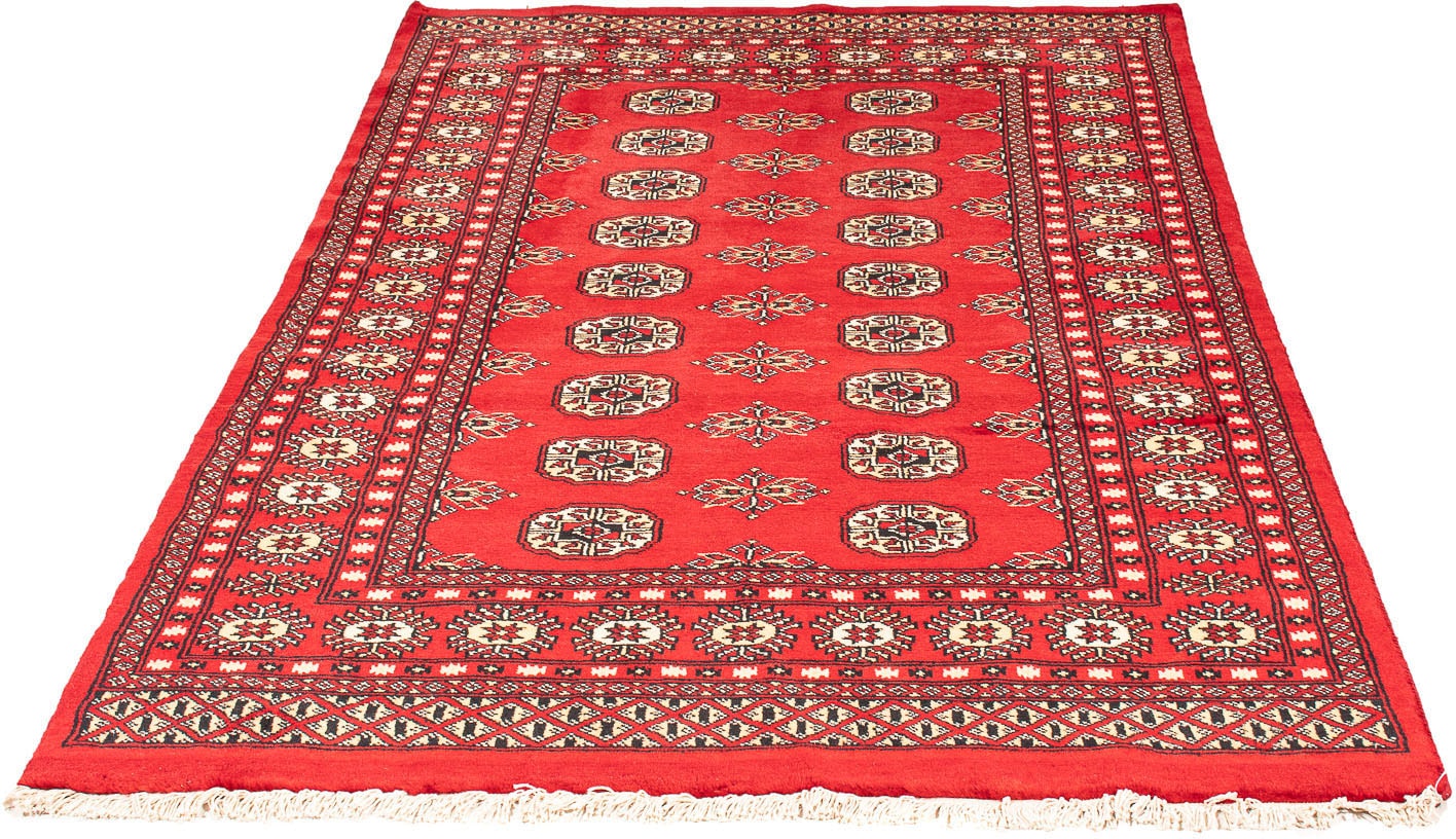 morgenland Orientteppich "Pakistan - 183 x 118 cm - rot", rechteckig, 6 mm Höhe, Wohnzimmer, Handgeknüpft, Einzelstück m