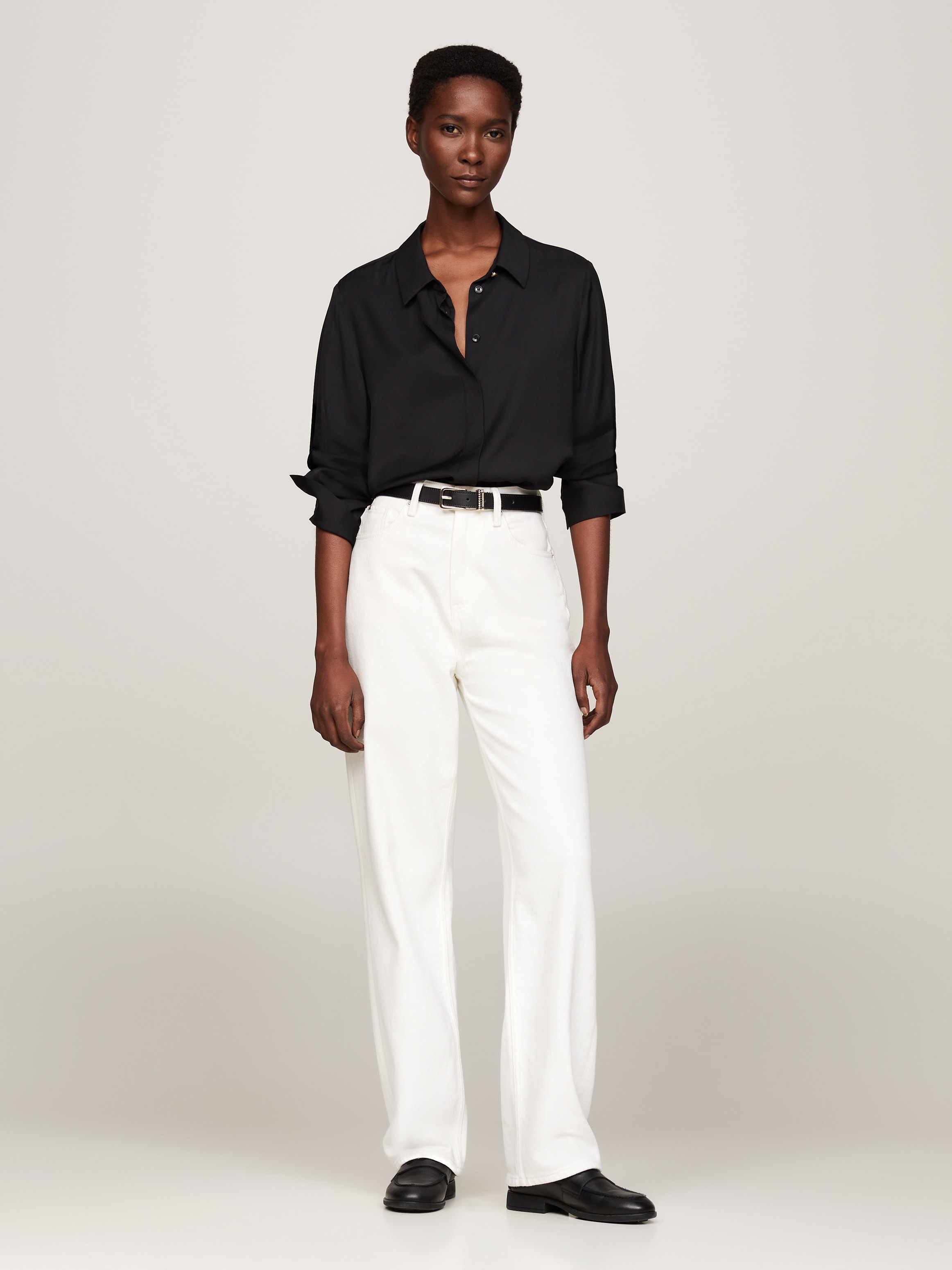 Tommy Hilfiger Langarmbluse mit Logoflagge