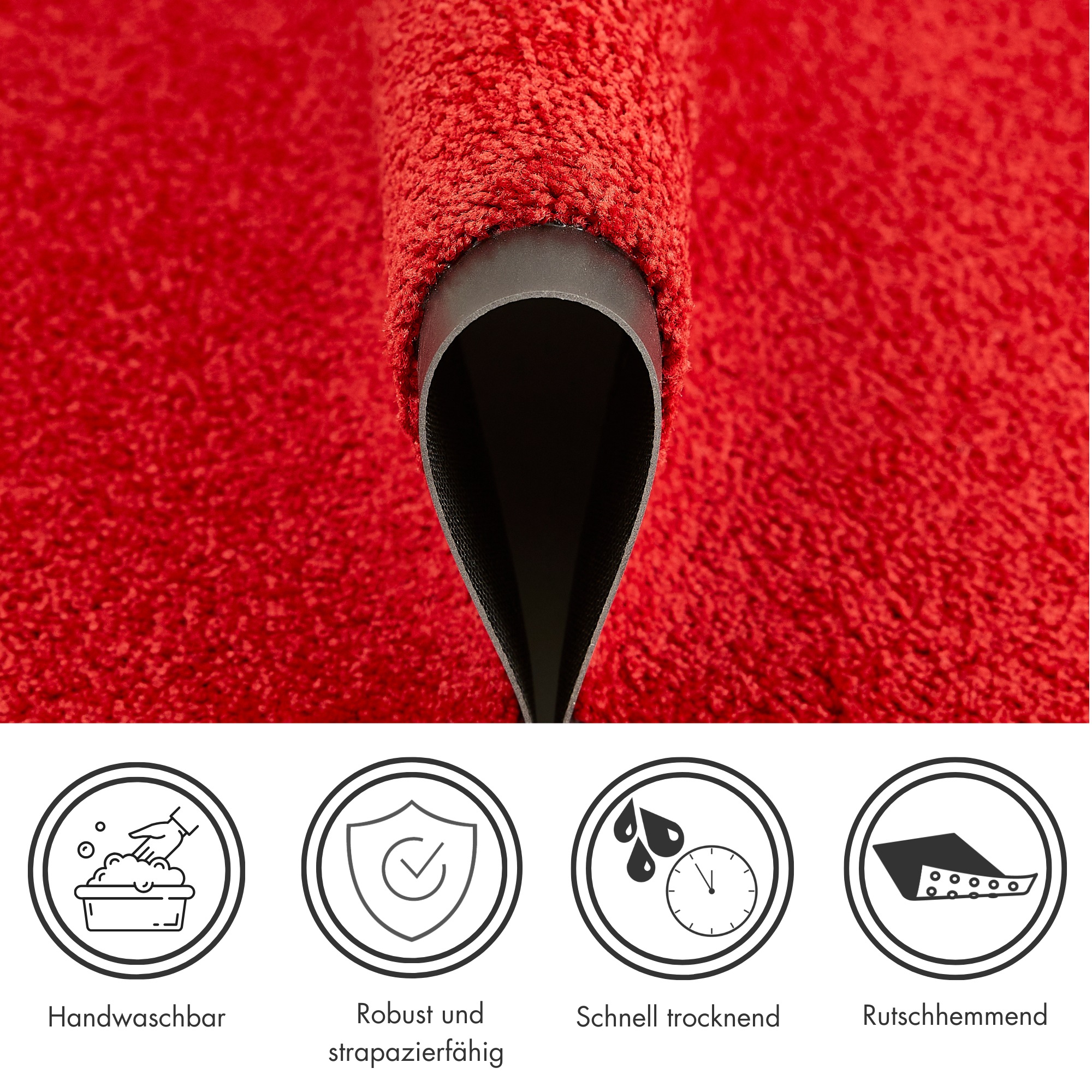 Andiamo Fußmatte »Verdi, Made in Netherlands«, rechteckig, 6 mm Höhe, Schmutzfangmatte, auch für überdachten Außenbereich geeignet, waschbar