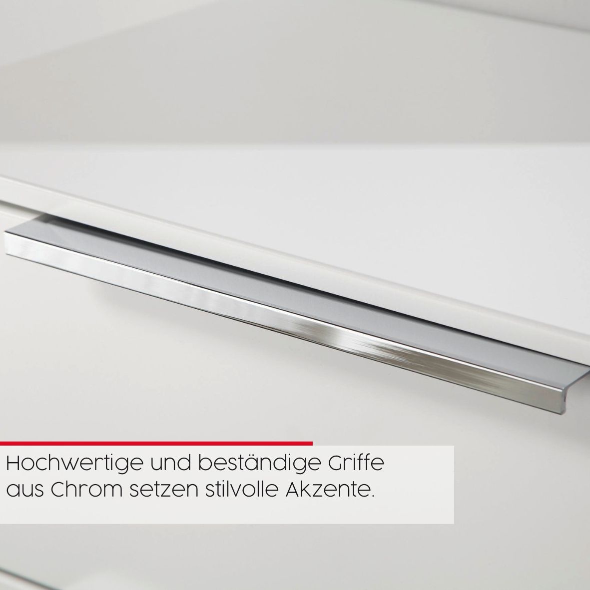 rauch Schubkastenkommode »Kommode Türkommode Sideboard Kombikommode FLIPP mit Glasfront«, (Breite 160/180 cm mit 4 Einlegeböden), 2-trg mit 5 Schubladen und Soft-Close-Funktion, Glasfront, 2 Breiten
