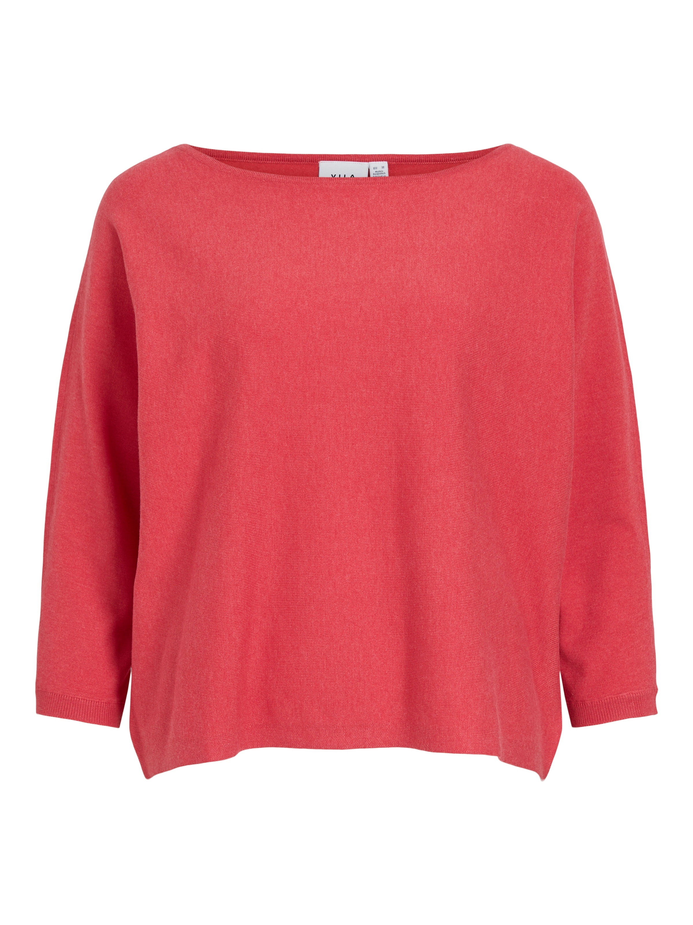 Vila »VIMALU BOATNECK 3/4 SLEEVE KNIT TOP-NOOS« Materialmix, loose fit