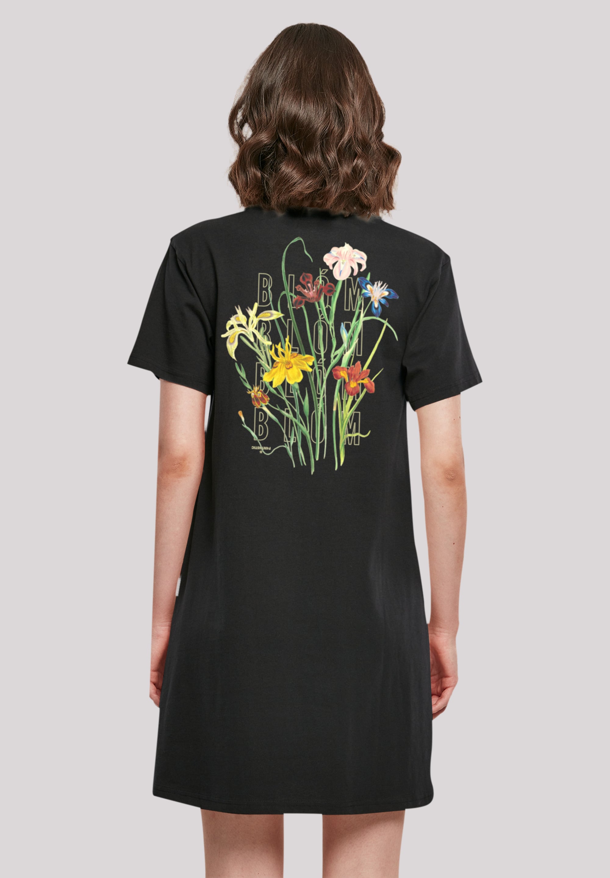 F4NT4STIC Shirtkleid "Blóm Blumenstrauss T-Shirt Kleid" Ohne Taschen Print günstig online kaufen
