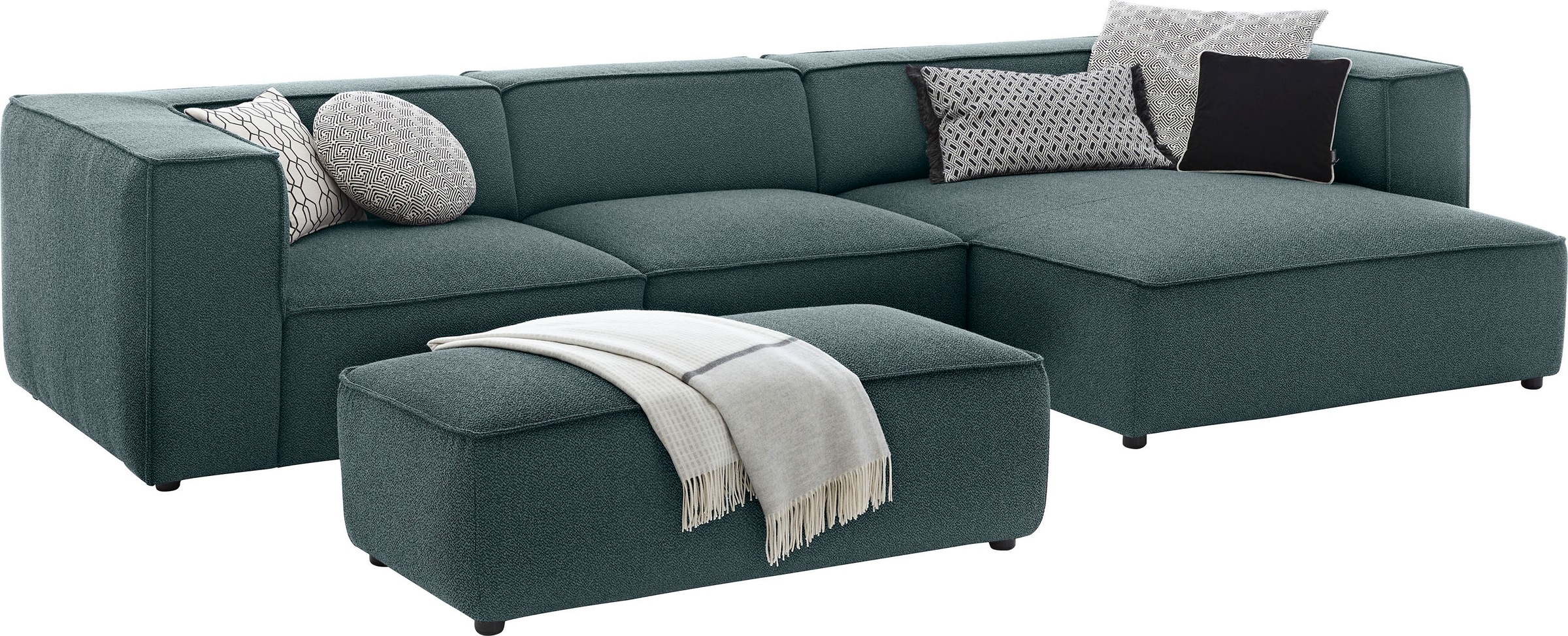 W.SCHILLIG Hocker »around-the-block«, mit eleganter Biese