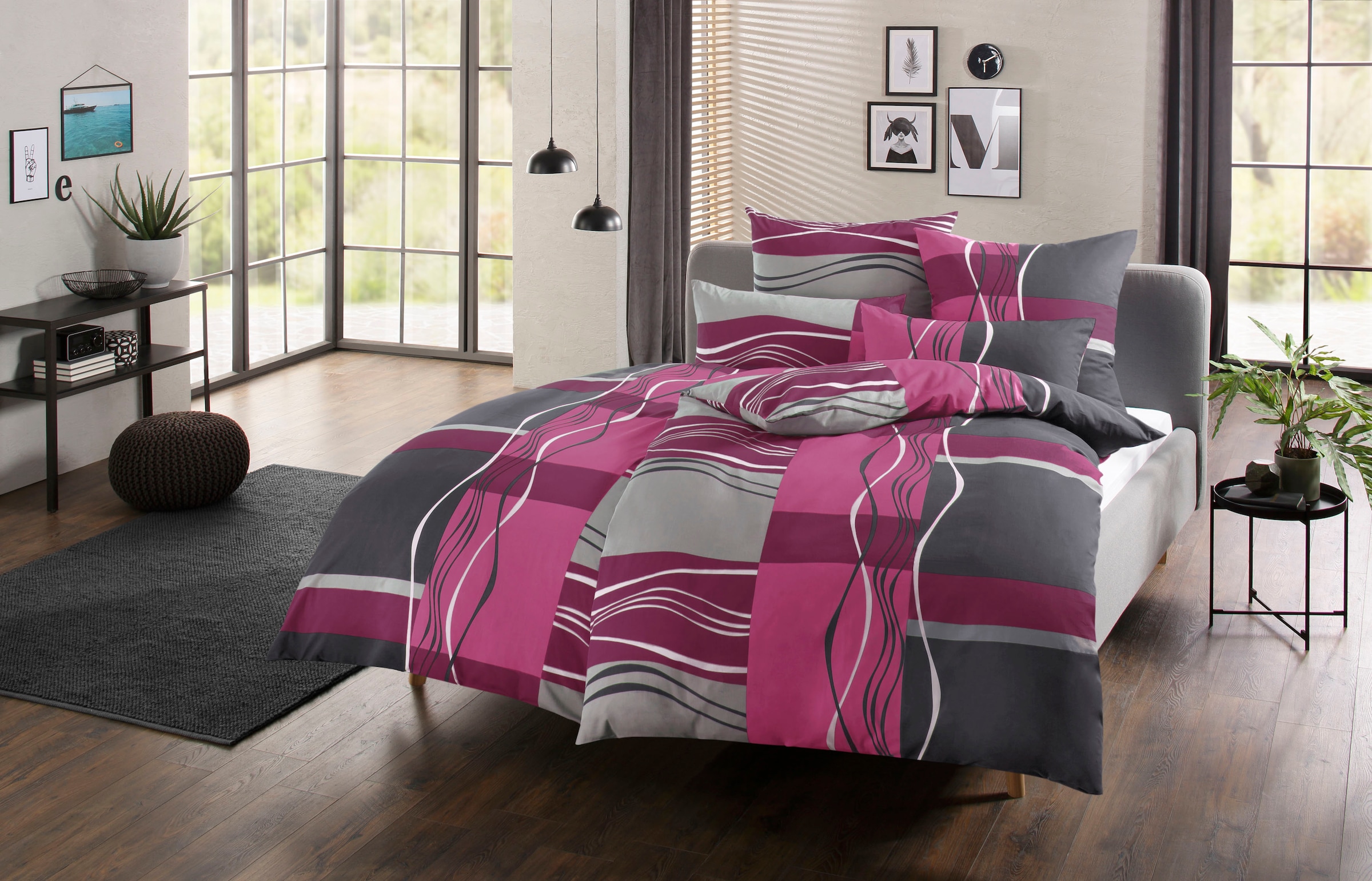 OTTO home Bettwäsche "Kelian" 2 Stk. in verschiedenen Qualitäten, gemustert günstig online kaufen