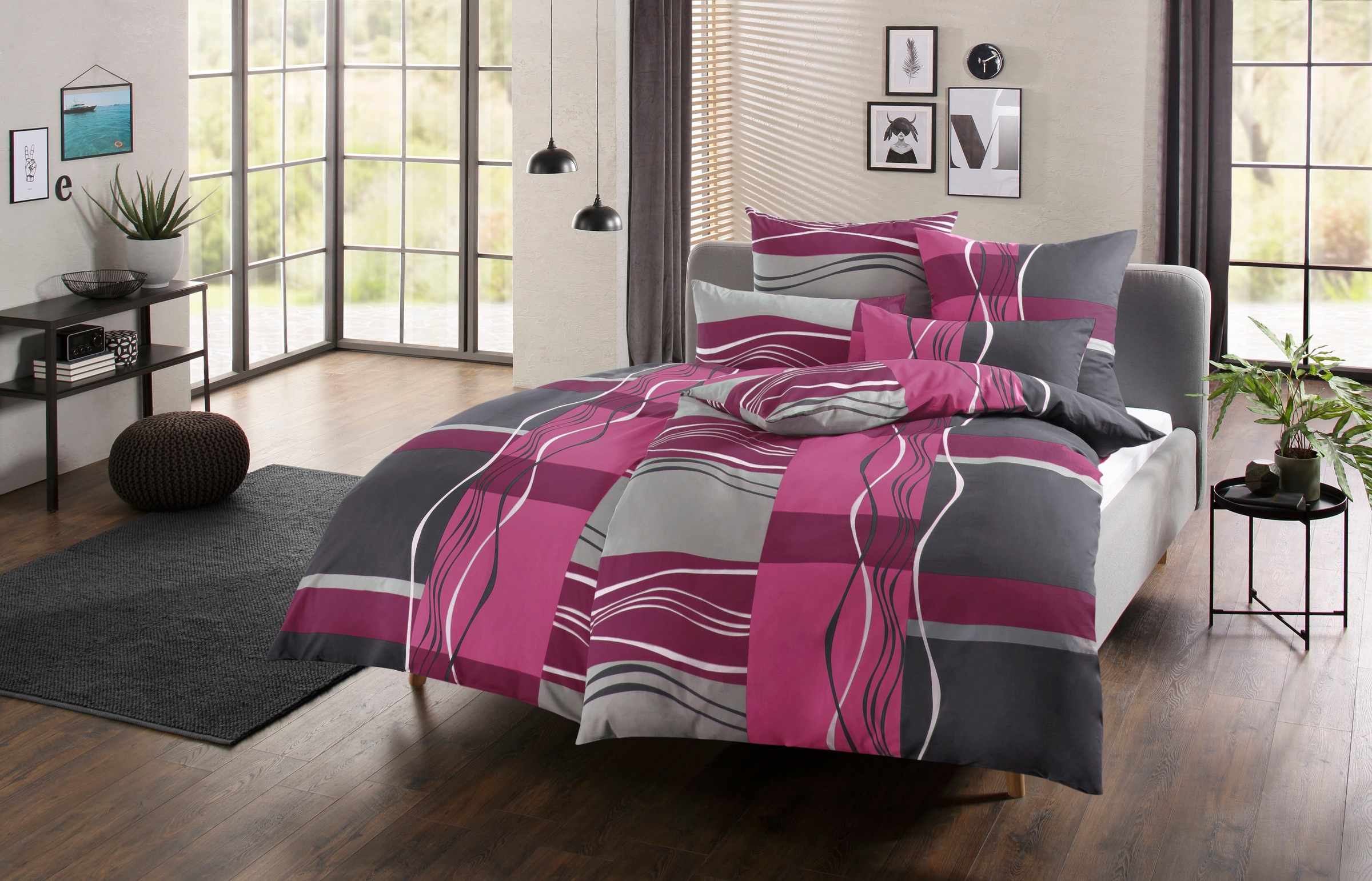 OTTO home Bettwäsche "Kelian" 2 Stk. tlg. in verschiedenen Qualitäten, gemu günstig online kaufen