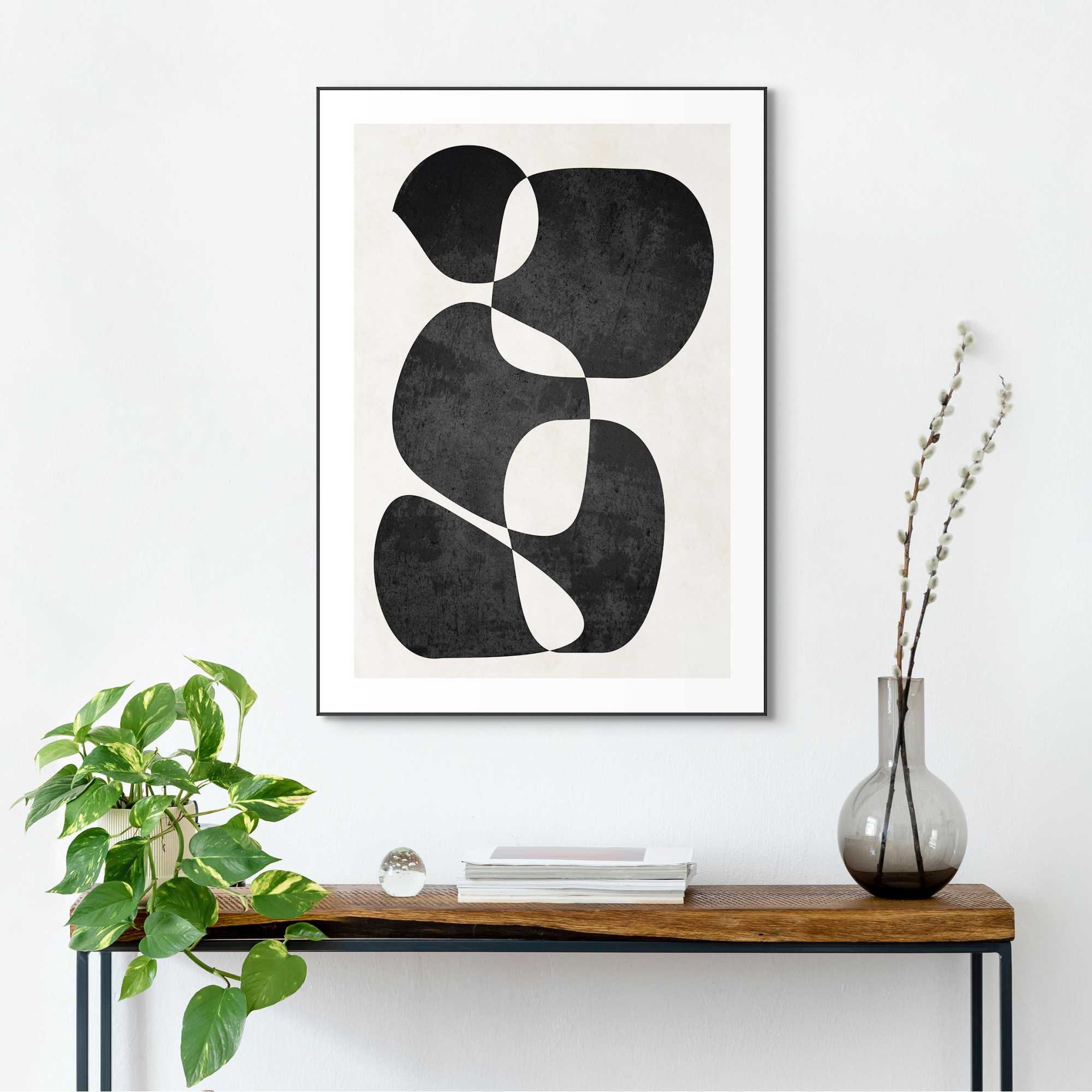 Reinders! Poster »Imagination«, Wohnzimmer - Formen - Schwarz-Weiß - MDF - Abstrakt - 50x70 cm