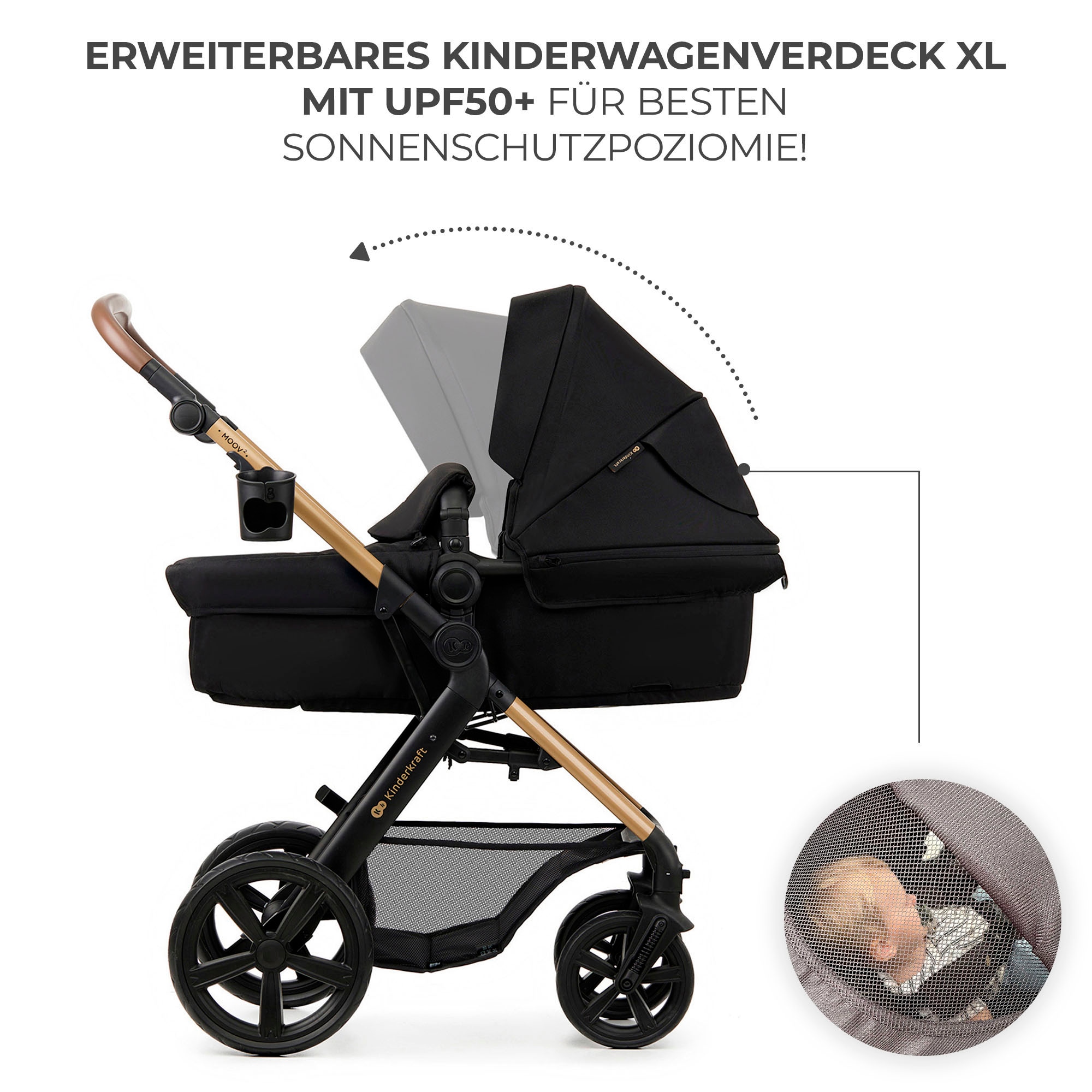 Kinderkraft Kombi-Kinderwagen »MOOV 2 3IN1«, 27 kg, mit EVA-Rädern