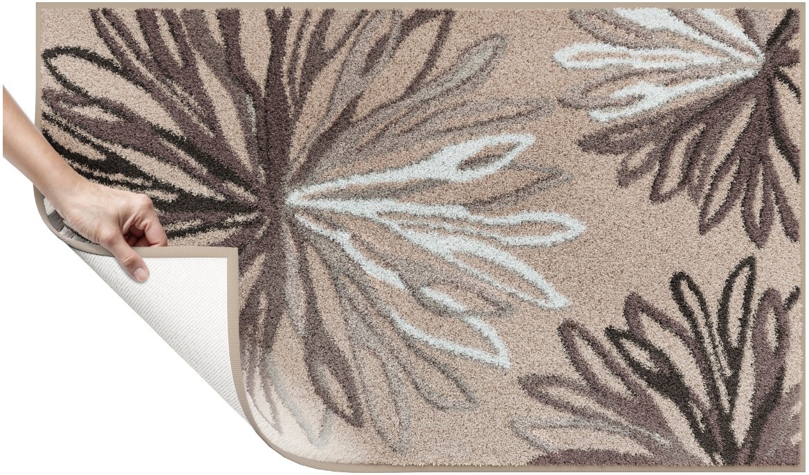 Grund Badematte »Art« Höhe 20 mm rutschhemmend beschichtet fußbodenheizungsgeeignet florales Muster, elegante Badematte