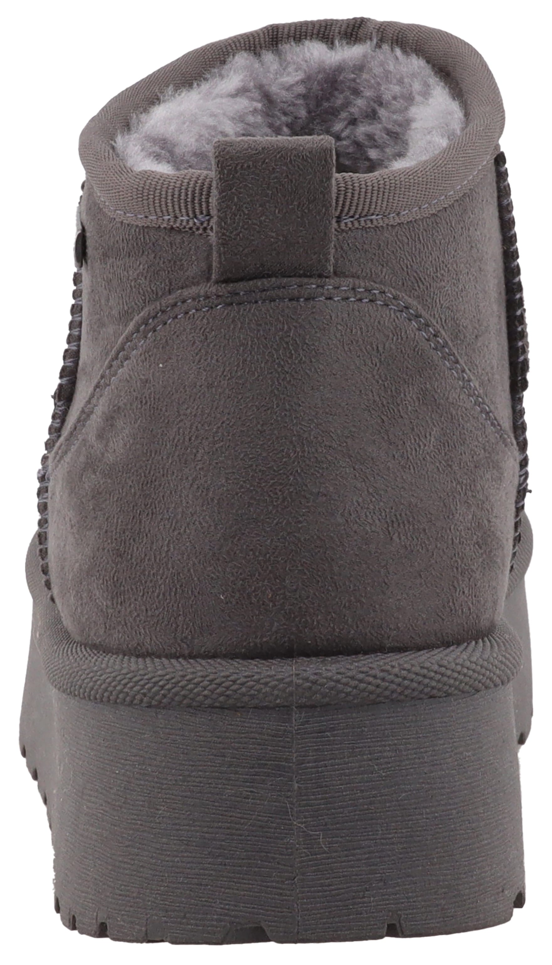 TOM TAILOR Winterboots, Plateau, Schlupfboots, Hausschuh mit modischen Ziernähten