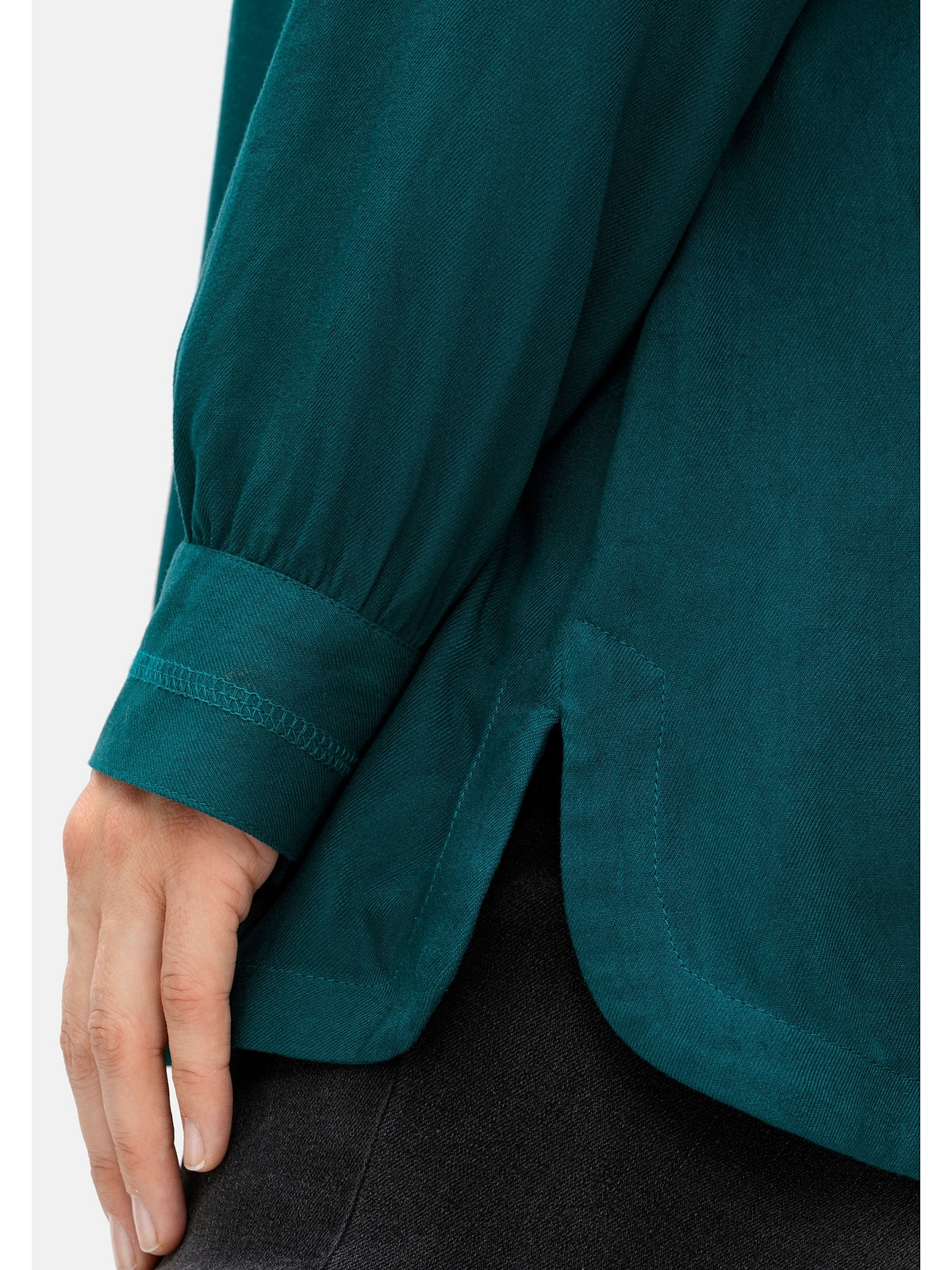 Sheego Hemdbluse »Große Größen«, aus weich fließendem Viskose-Twill