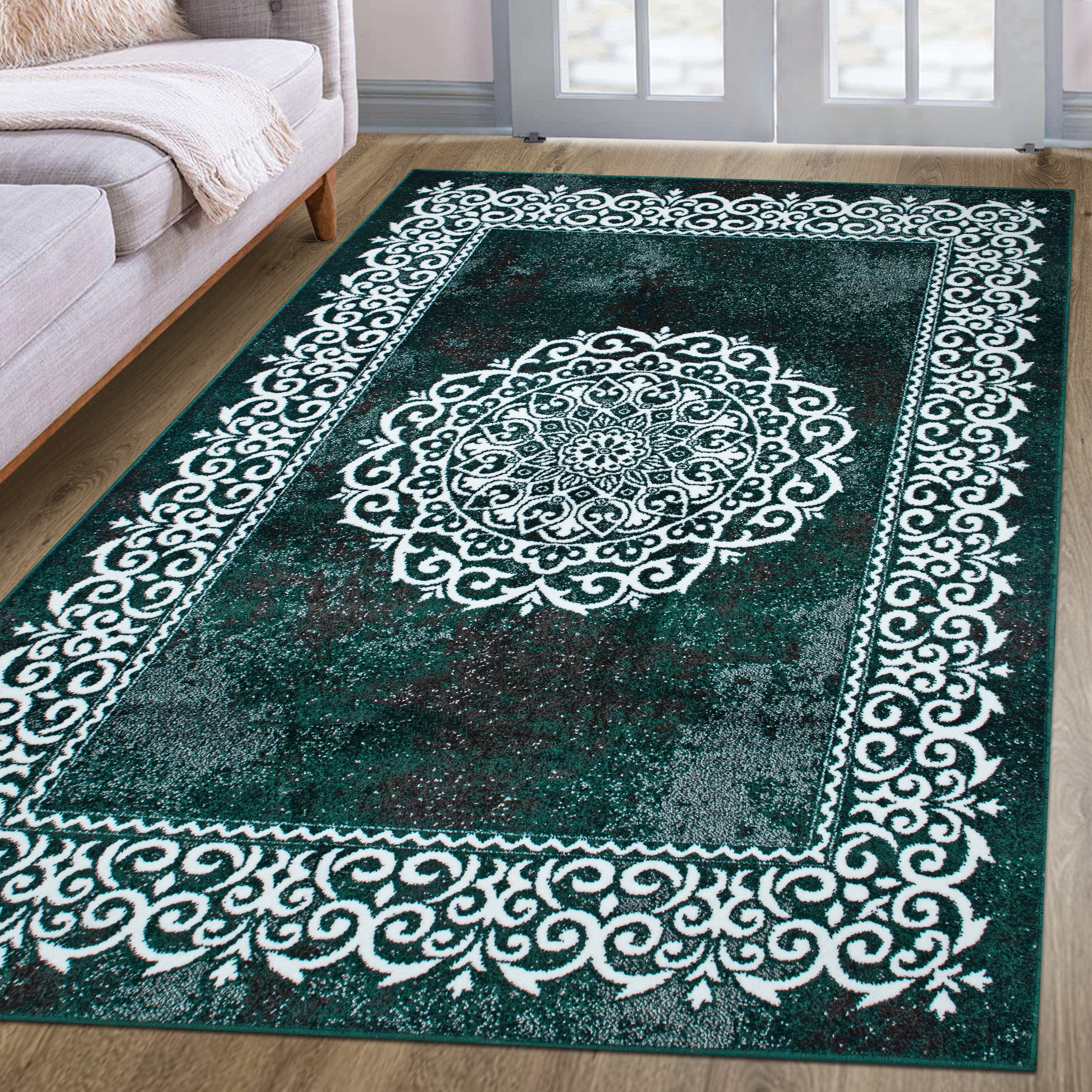 OTTO home Teppich »Dafna« rechteckig 9 mm Höhe Orient-Optik, Vintage Design, Kurzflor, pflegeleicht, dezenter Glanz