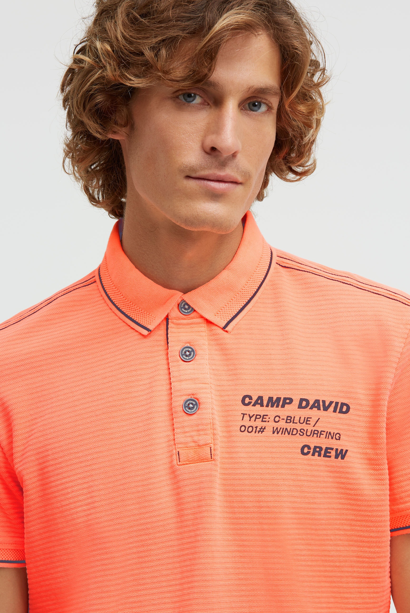 CAMP DAVID Poloshirt mit Kontrastnähten