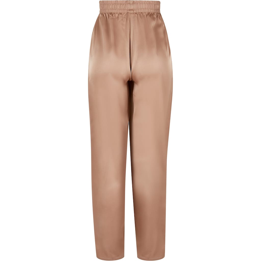 URBAN CLASSICS Stoffhose »Urban Classics Damen Ladies Satin Wide Leg Pants«, (1 tlg.)