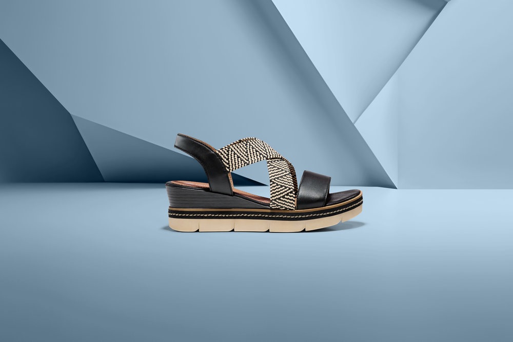 Thumbnail - Remonte Keilsandalette, Riemchensandale, Sommerschuh, Bequemschuh mit Muster