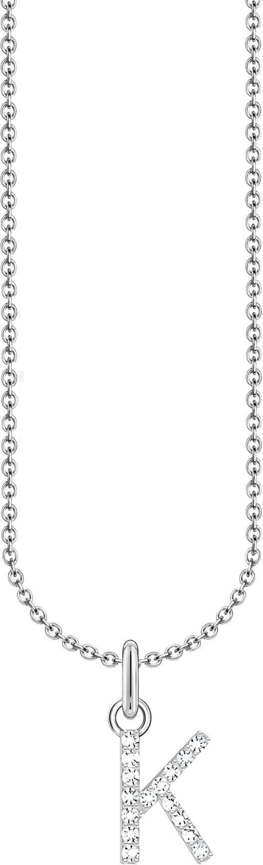 THOMAS SABO Kette mit Anhänger »Buchstabe« mit Zirkonia (synth.)