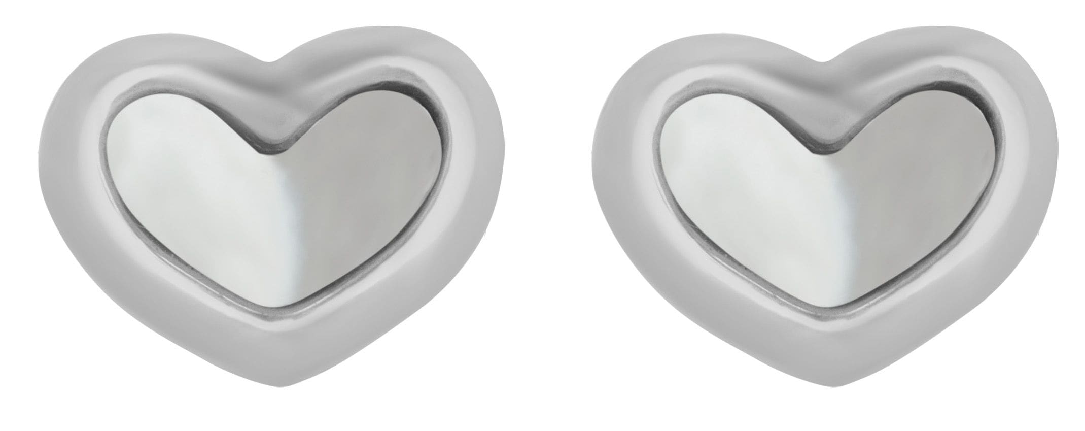 Adelia´s Paar Ohrhänger »Damen Ohrringe – Ohrstecker Herz aus Edelstahl mit Perlmutt« Schöne Geschenkidee zum einen besonderen Tag