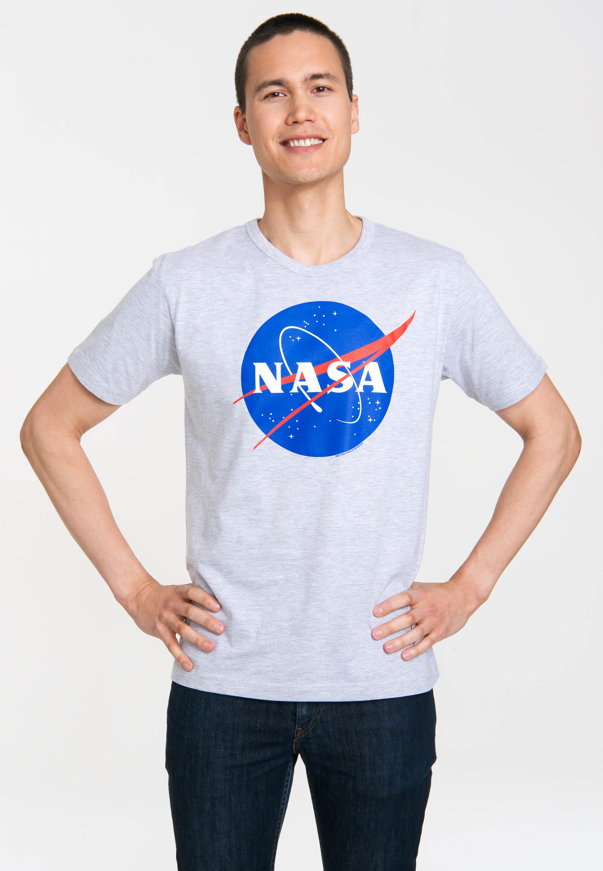 LOGOSHIRT T-Shirt »NASA Logo«, mit coolem NASA-Logo ▷ kaufen | BAUR | T-Shirts