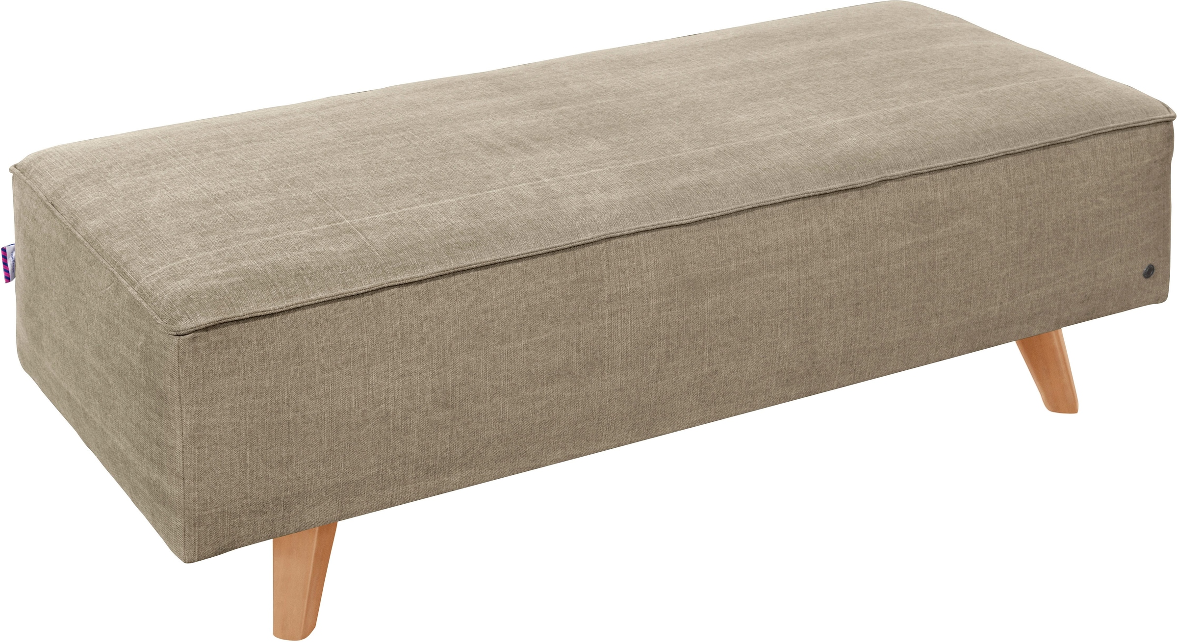 TOM TAILOR HOME Hocker »NORDIC CHIC«, mit Kedernaht, Breite 137 cm, Füße Buche natur