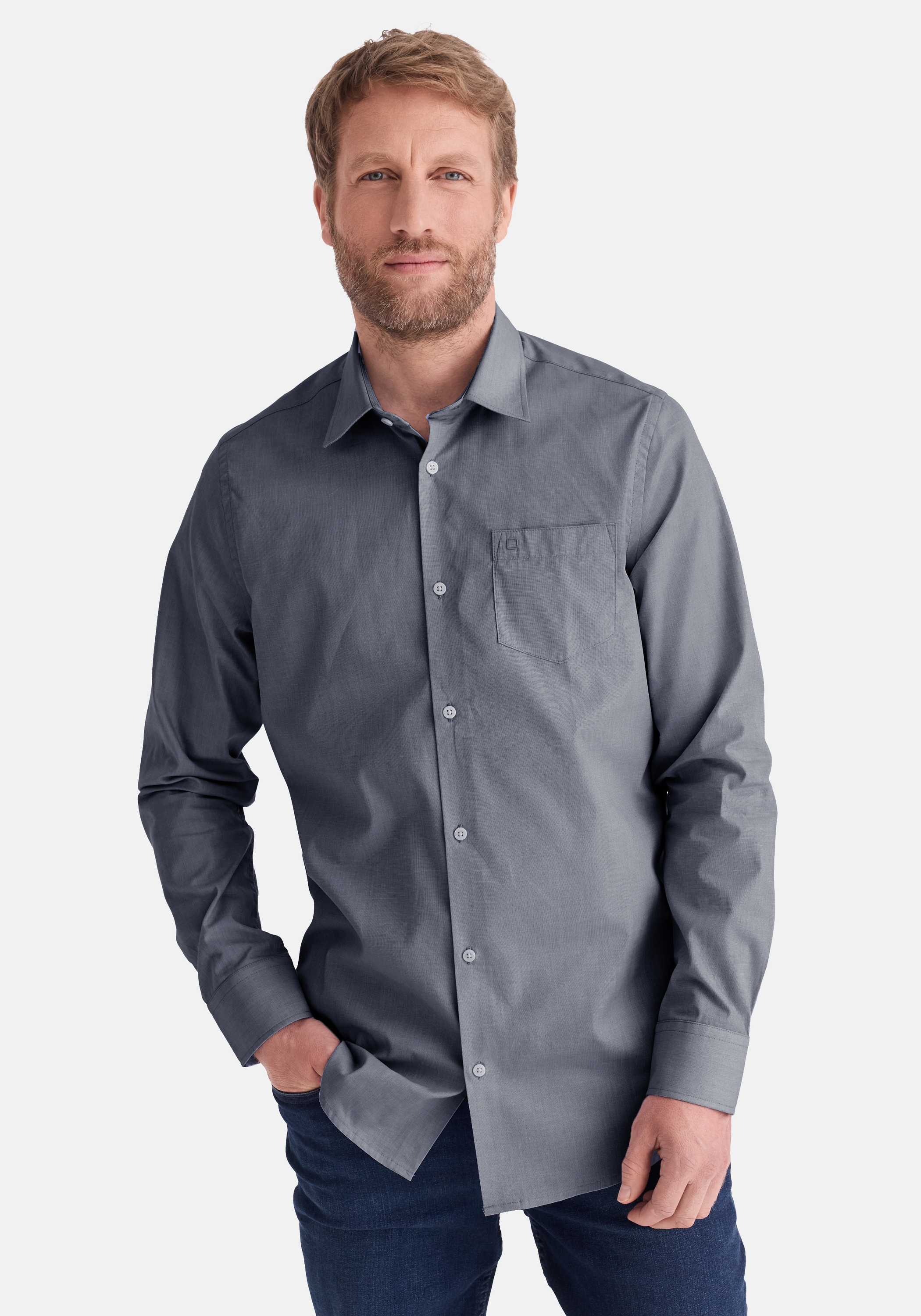Stooker Men "HUGH Hemd Langarm Regular Fit" Langarm Hemd Regular Fit für Herren
