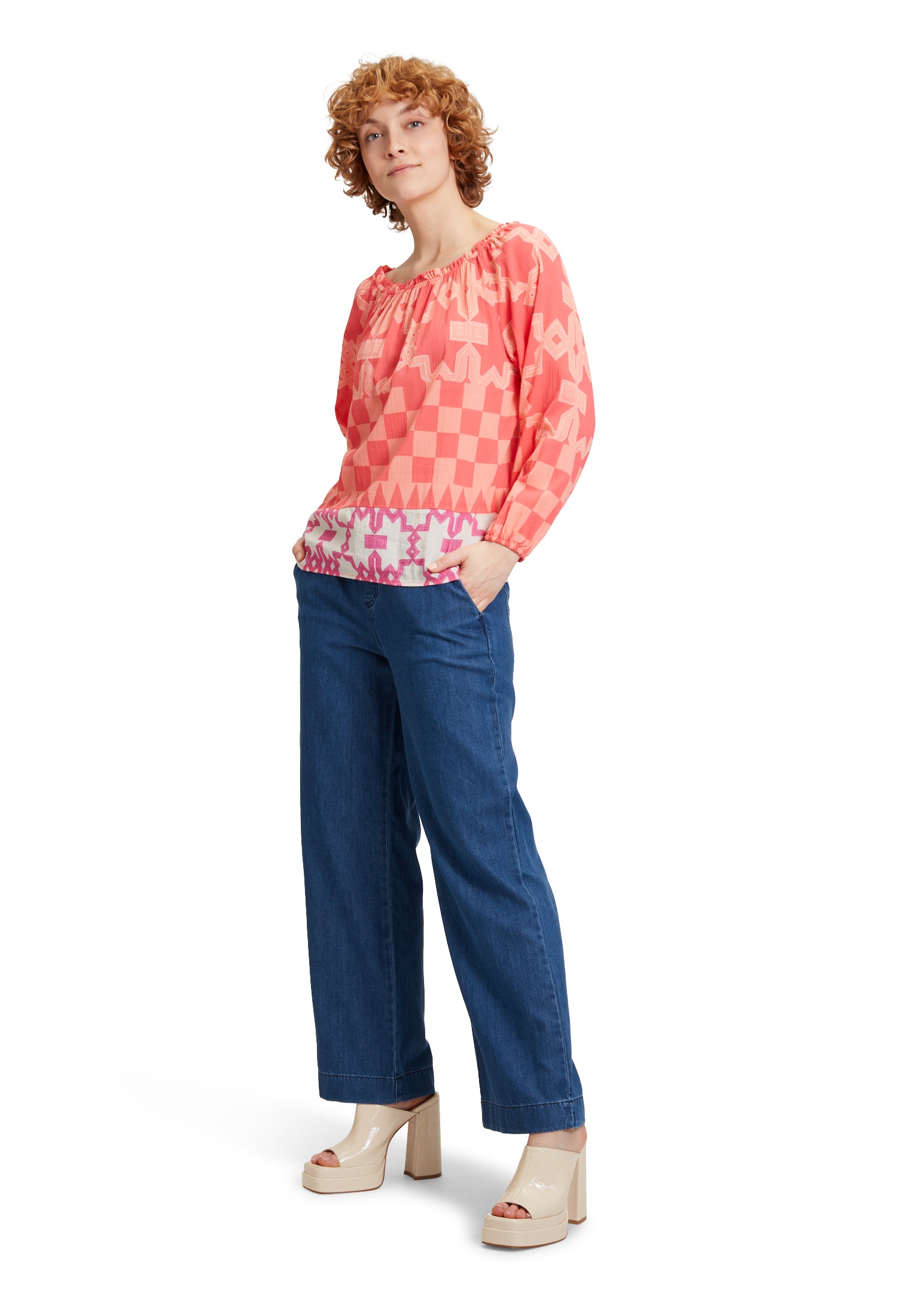 Cartoon Carmenbluse »Cartoon Carmenbluse mit Muster«
