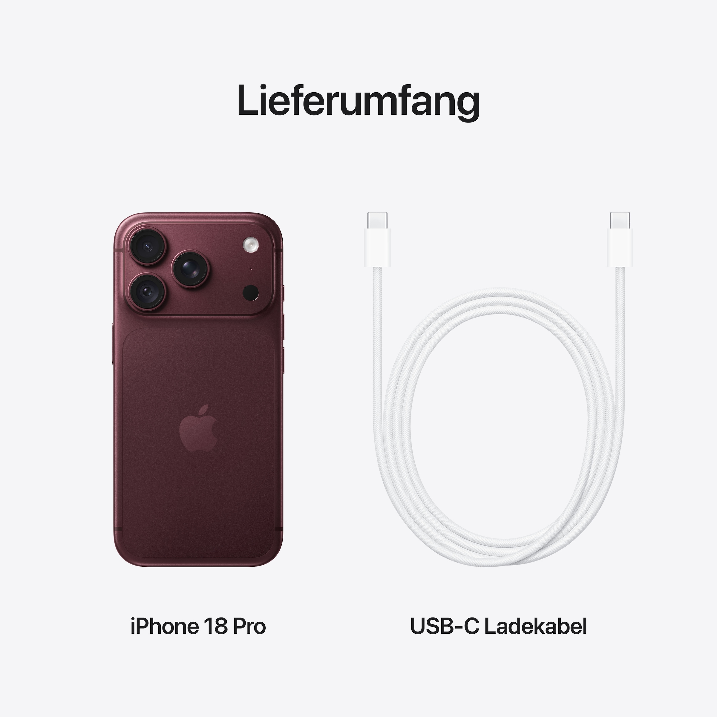 Apple Smartphone »iPhone 18 Pro« Burgunder