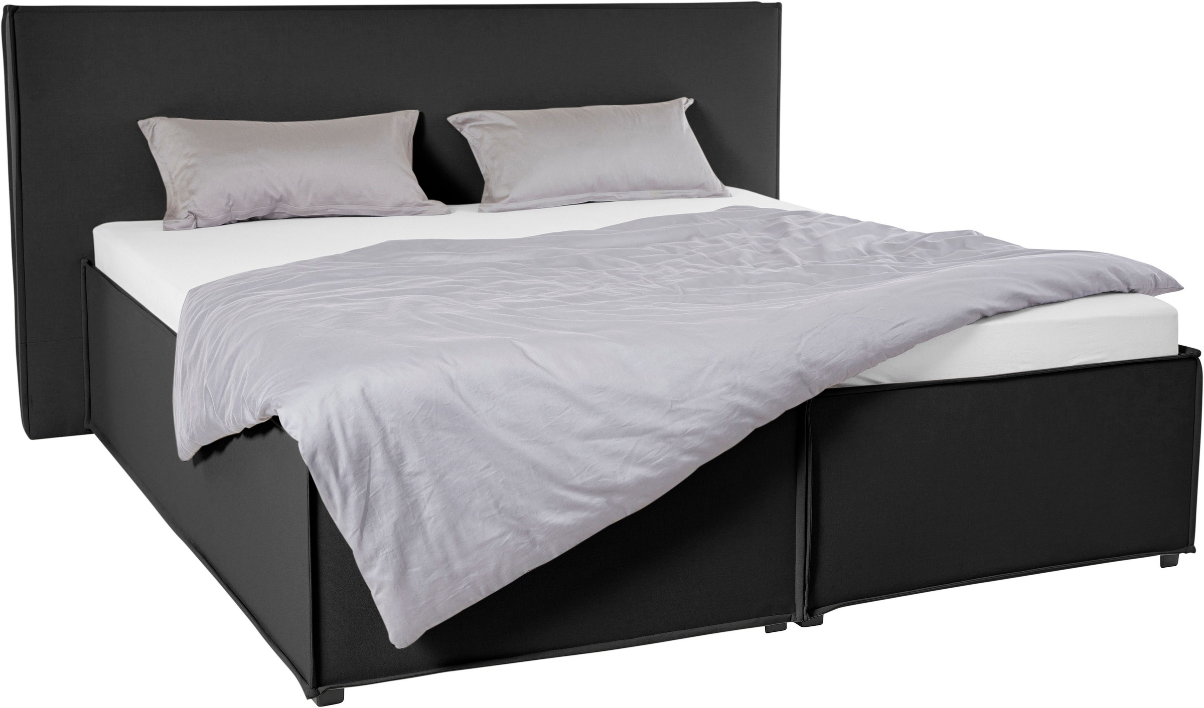 Polsterbett "Isaline", grau (anthrazit), B:213cm L:213cm, 100% Polyester, LEGER HOME BY LENA GERCKE, Betten, Polsterbett ohne Bettkasten Polsterbett, wahlweise ohne Matratze oder mit 3 Matratzenarten, Kopfteilhöhe 107 cm 7