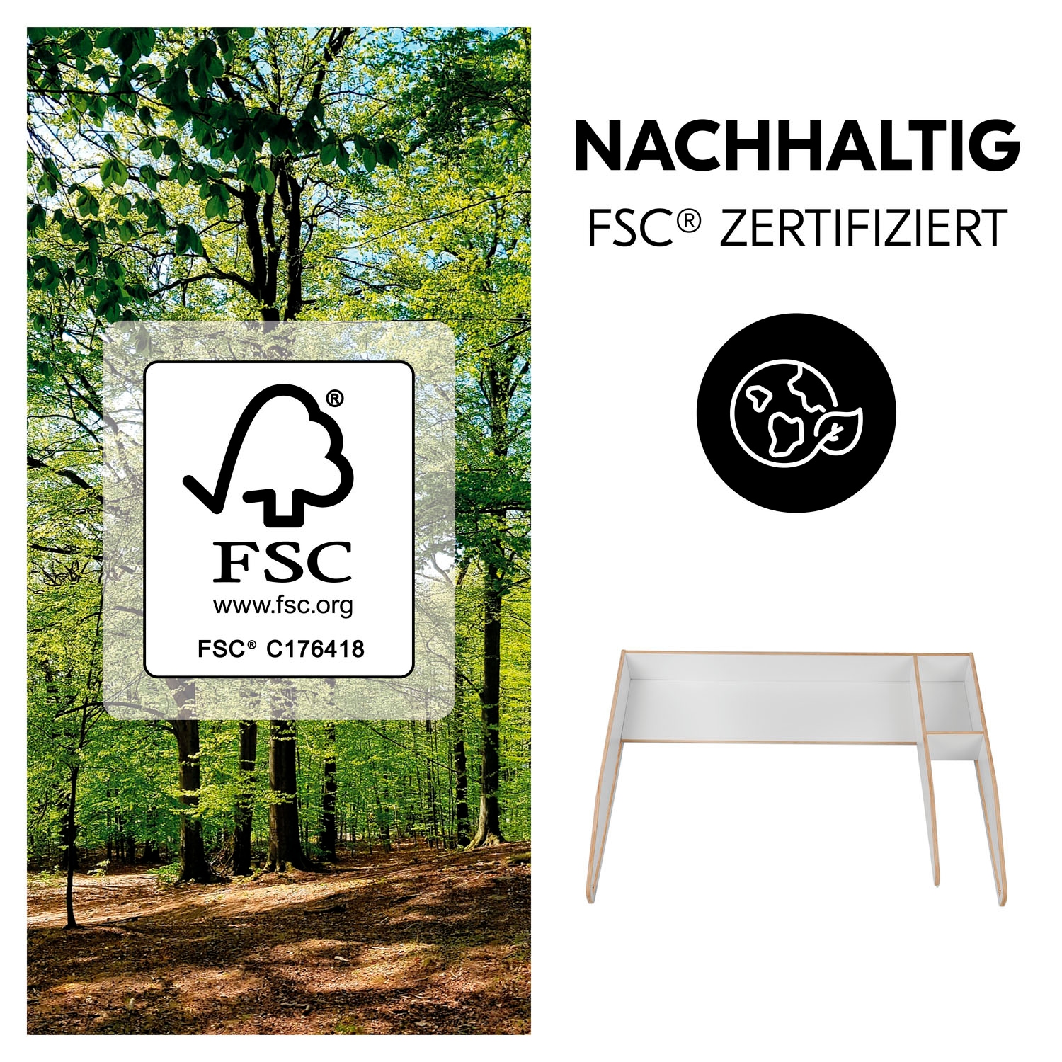 Hauck Wickelaufsatz »Combine N Change« FSC® - schützt Wald