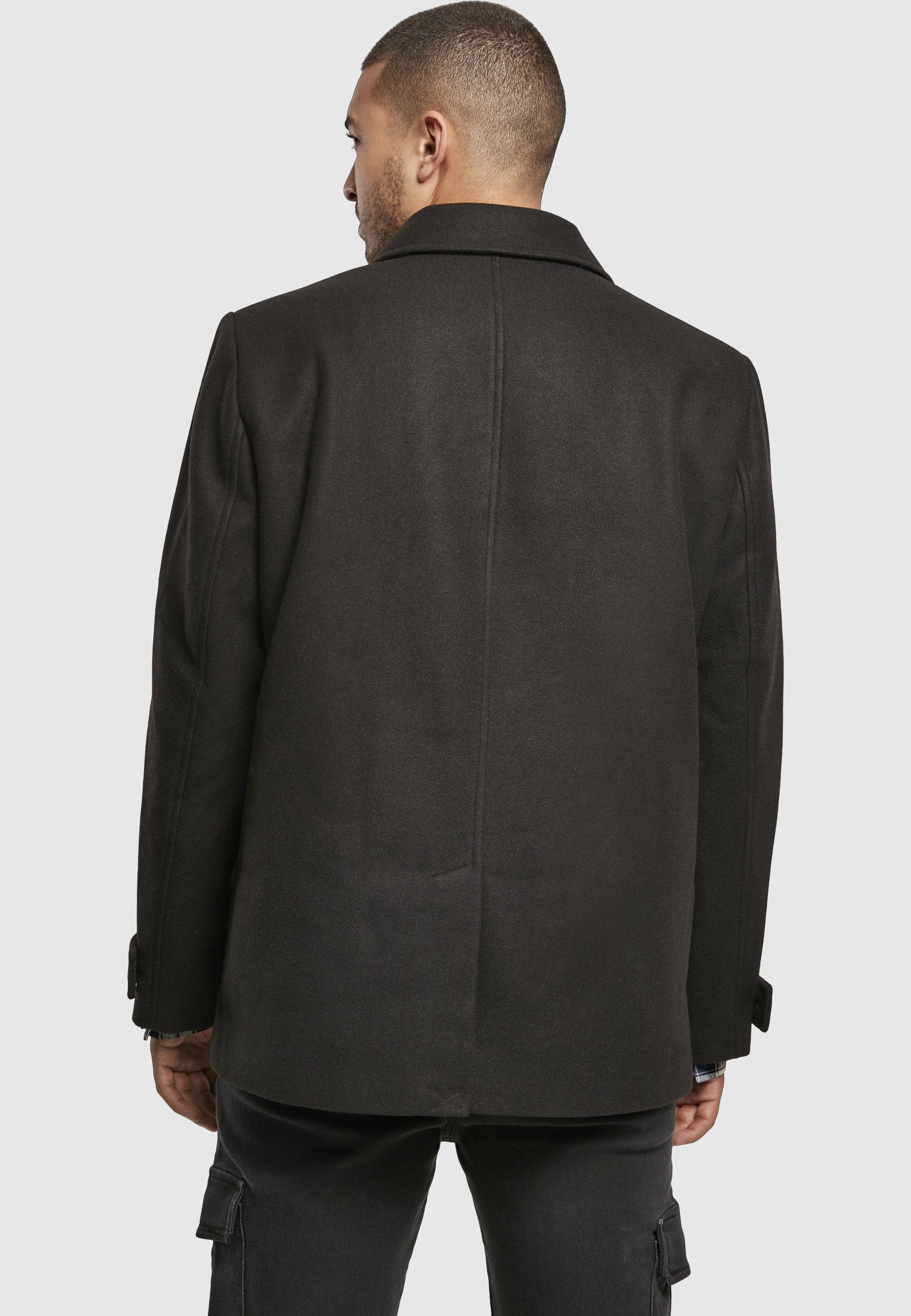 URBAN CLASSICS Allwetterjacke »Urban Classics Herren Classic Pea Coat« 1 Stk. tlg. ohne Kapuze