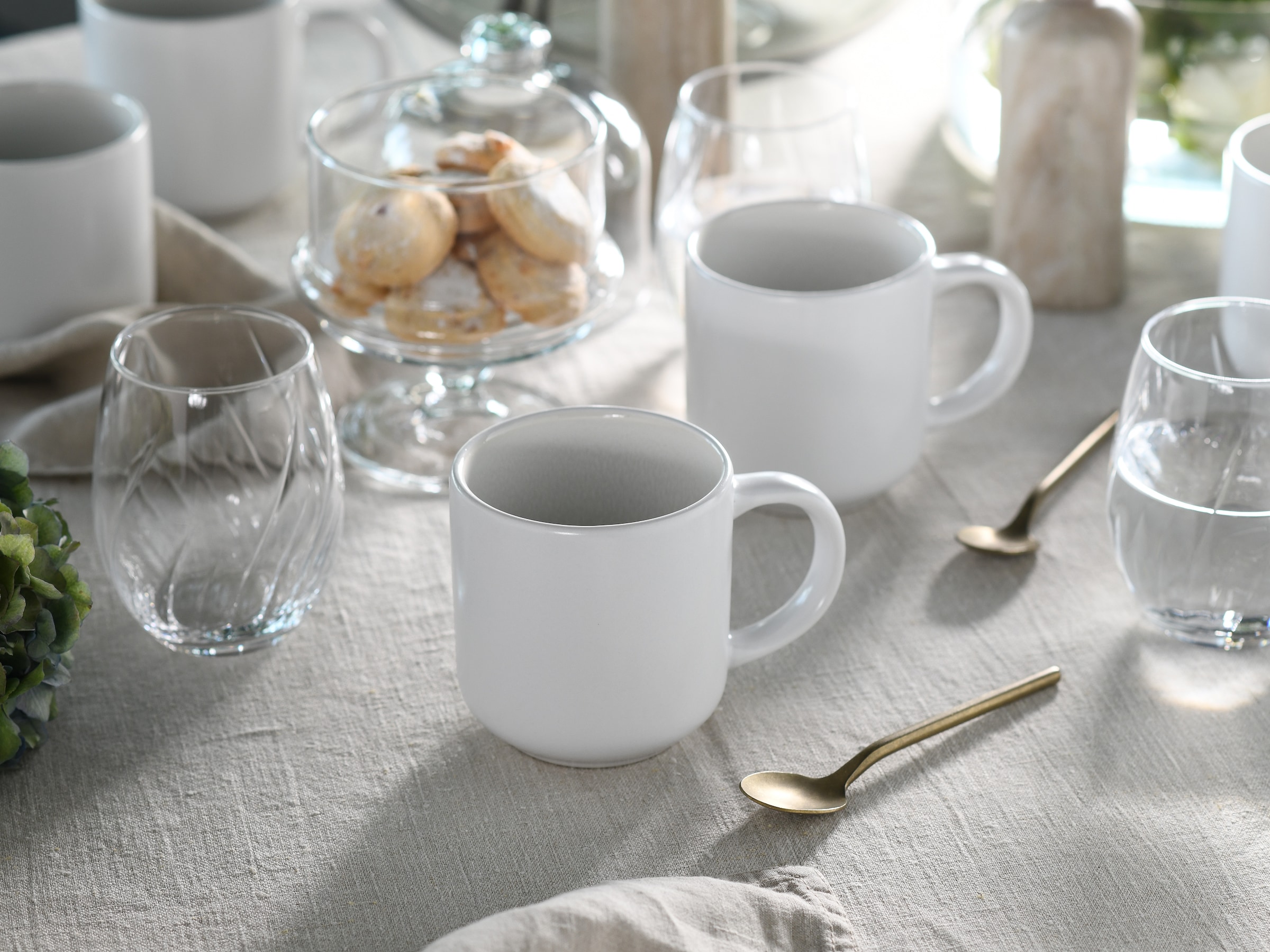 CreaTable Kombiservice »Nordic Fjord, Service, 16-tlg.« Skandinavisches Design, Reativglasur