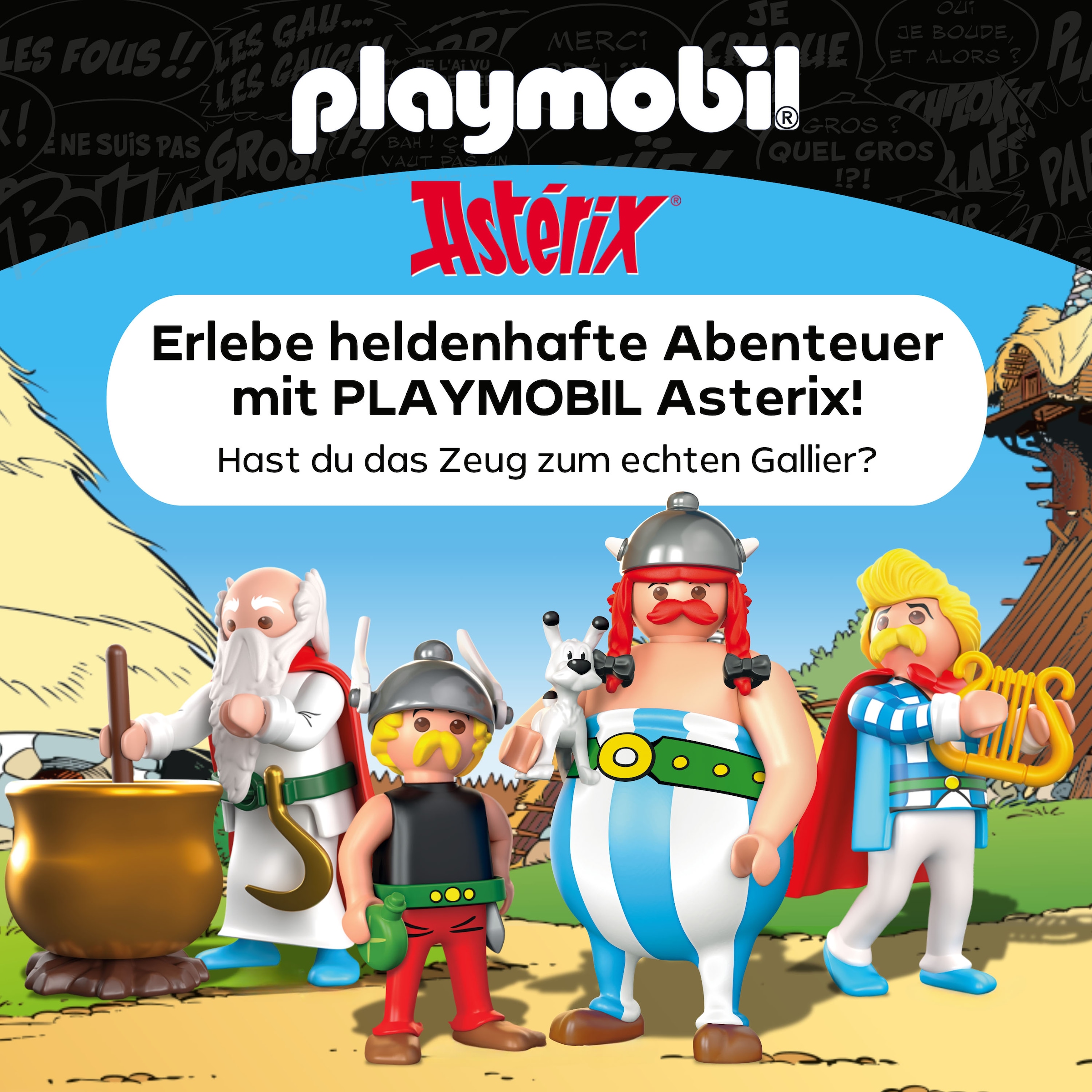 Playmobil® Konstruktions-Spielset »Asterix: Das Dorfbankett (71827), Playmobil Asterix« Made in Europe