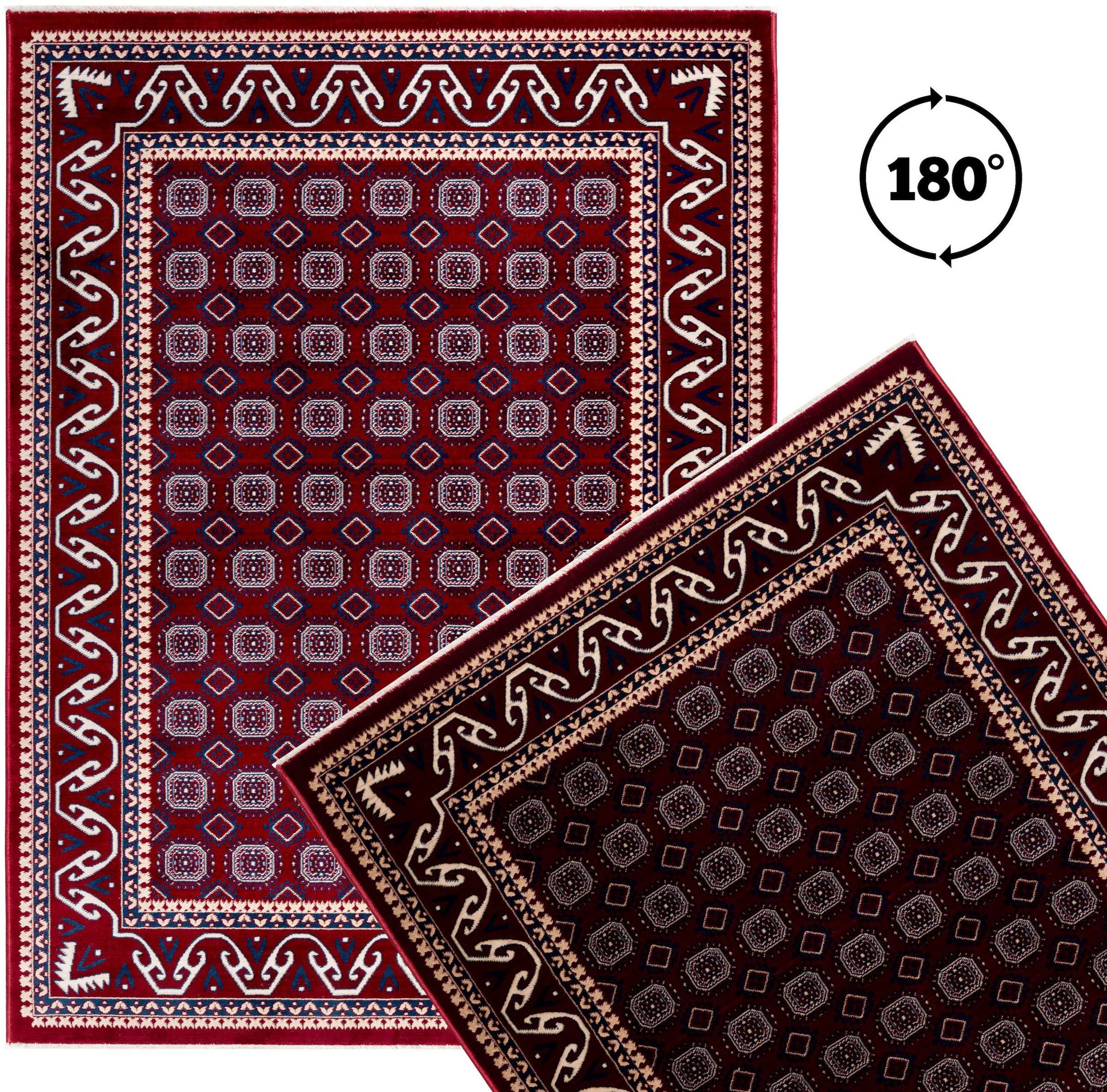 Sehrazat Teppich »Ornament 1358«, rechteckig, 10 mm Höhe, Kurzflor, Orient Ornament Optik, edler Glanz, weicher Flor
