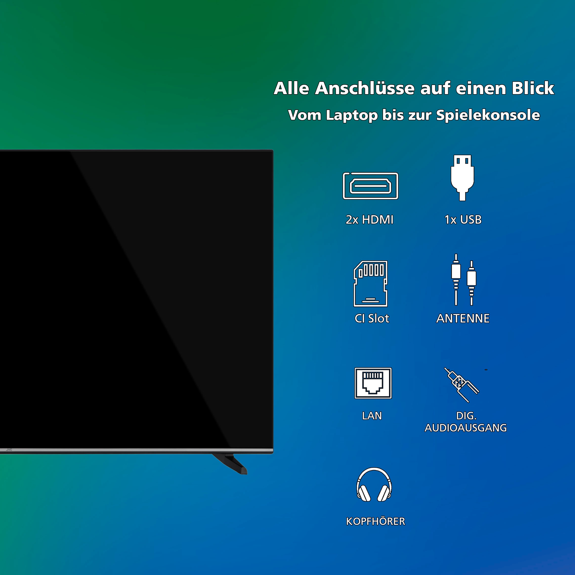 JVC LCD-LED Fernseher »LT-43VDF5455«, Full HD, Smart-TV