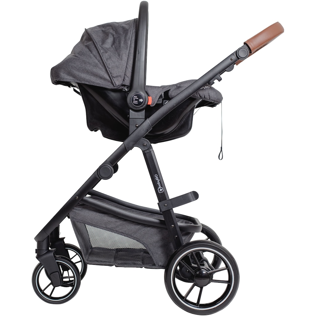 BabyGo Kombi-Kinderwagen »Simplex 3in1 Pram, Grey melange«, 15 kg