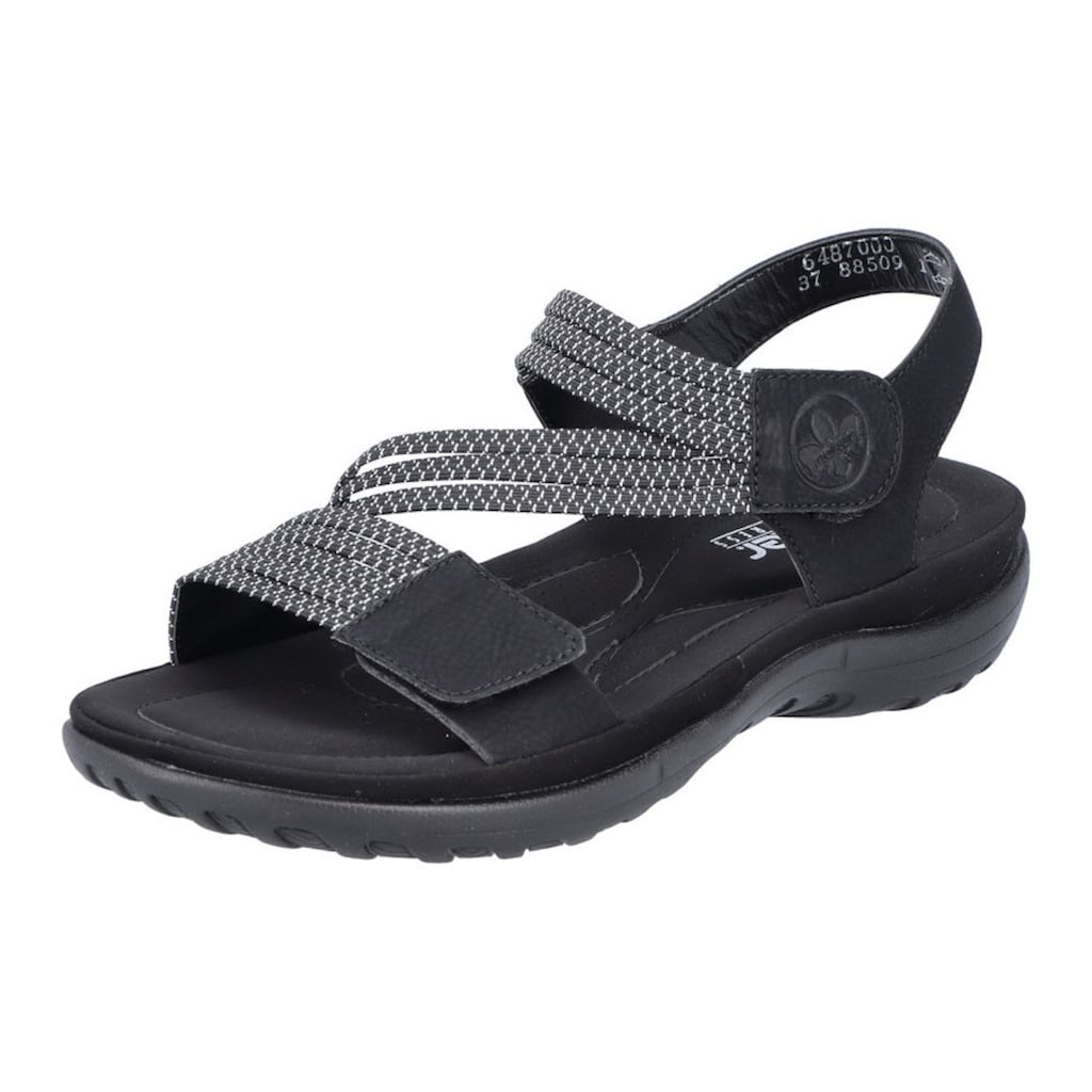 Rieker Riemchensandale, Sommerschuh, Sandalette, Keilabsatz, mit Gummizügen